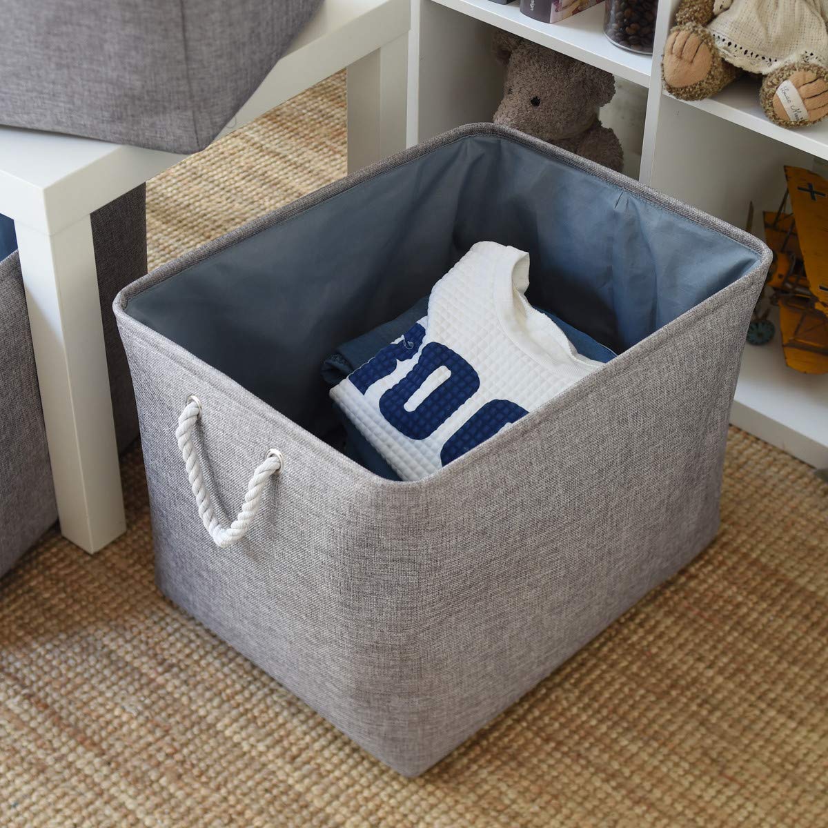 Thewarmhome Storage Baskets For Organizing, Sturdy Fabric Storage Basket , Foldable Storage Baskets For Shelves Closet Nursery T
