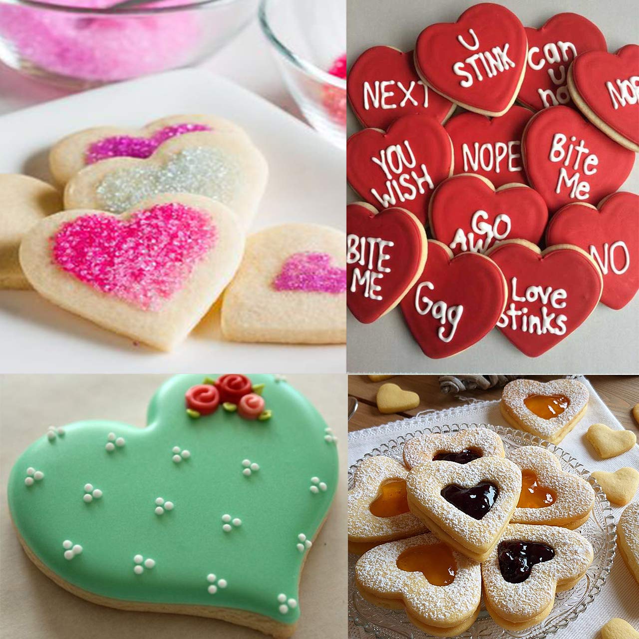 Tmflexe Love Heart Cookie Cutter, Pack Of 5