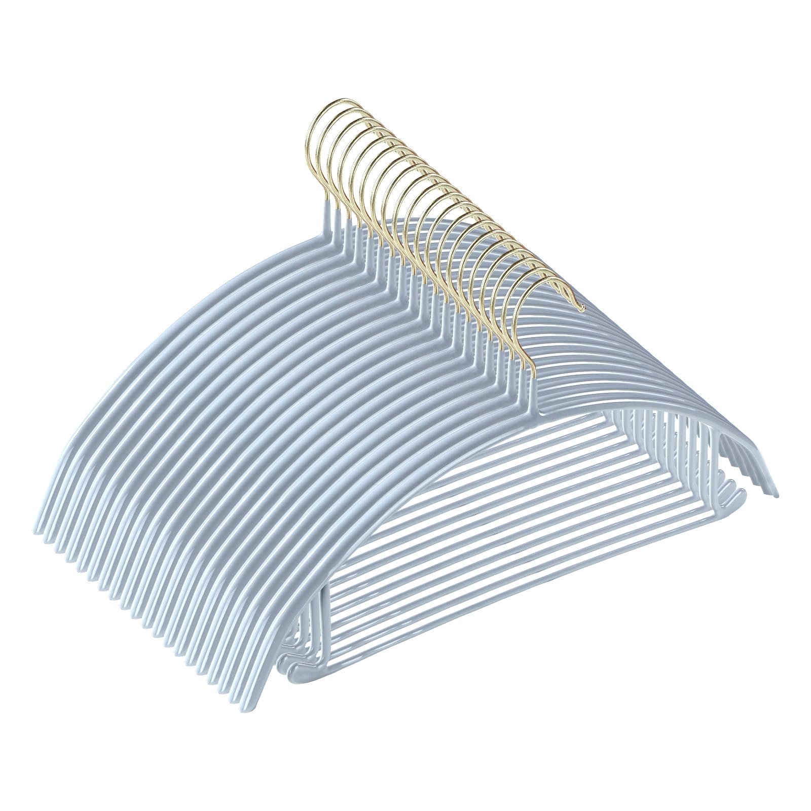 Mopall No Shoulder Bump Sweater Hangers 20 Pack Non Slip And Space Saving, Heavy Duty Clothes Hangers With Nano-Dipped Rubber Co