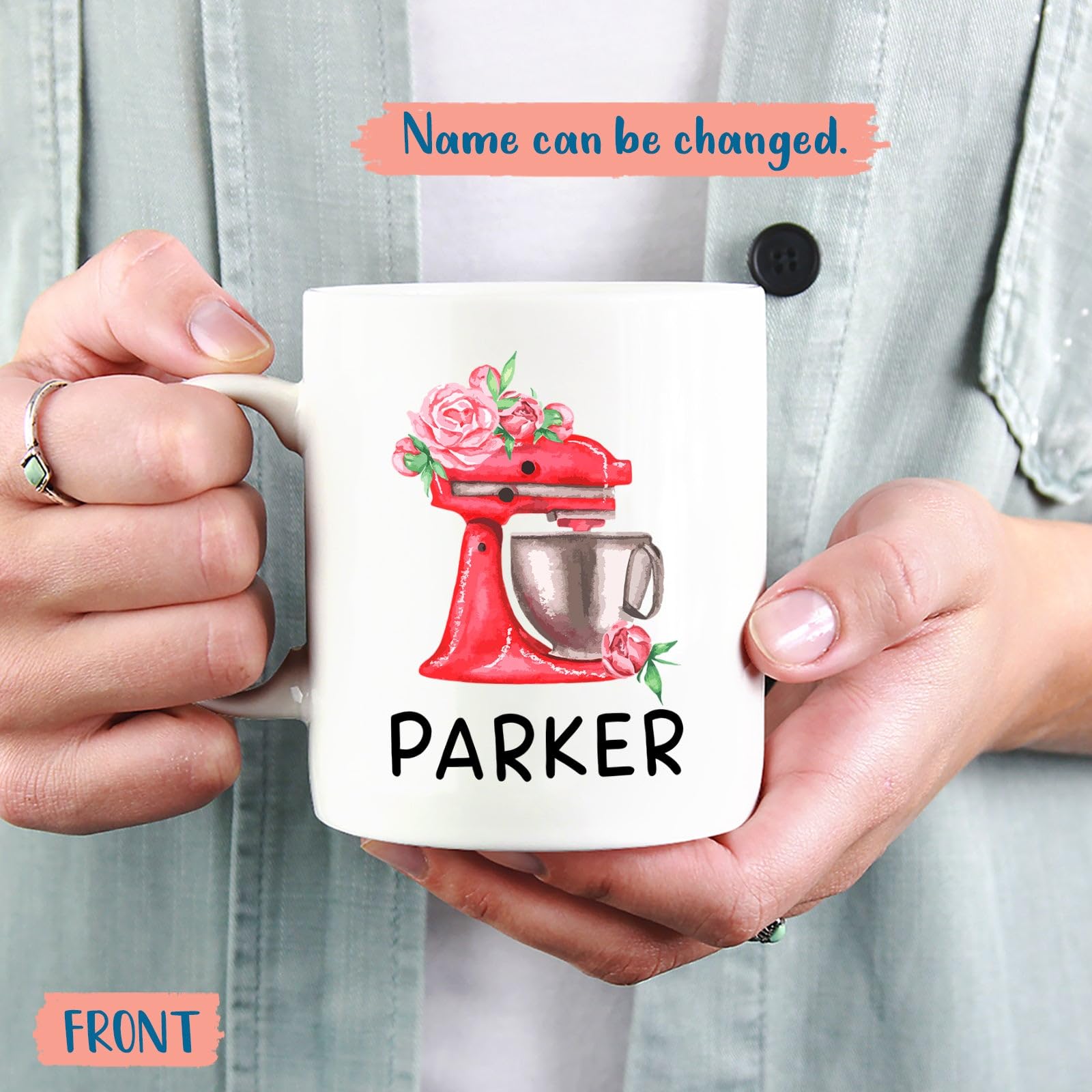 I'm A Baker Mug, Pastry Baker Cups, Personalized Name Mug Gifts For Baker Baking Lover, Baking Ceramic Mugs, Custom Baker Name C