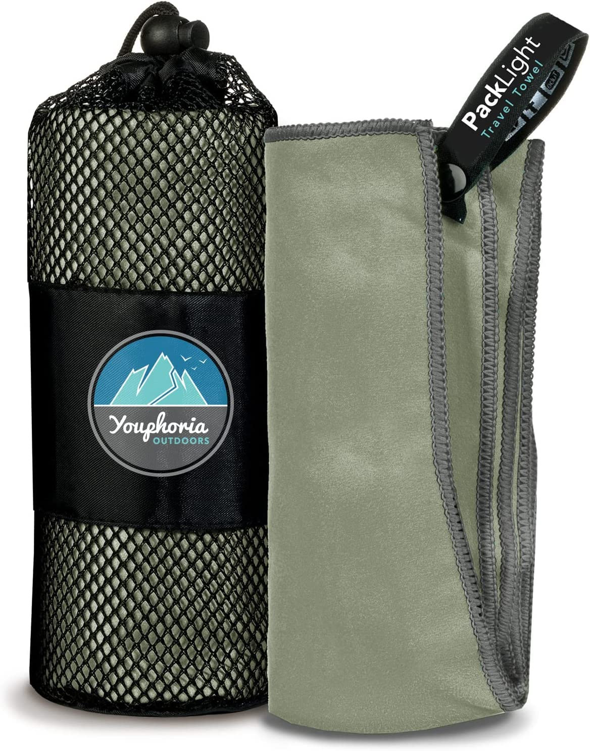 Youphoria Microfiber Travel Towel Fast Drying Lightweight - Quick Dry Towel For Camping, Beach, Backpacking, Hiking, & Sport