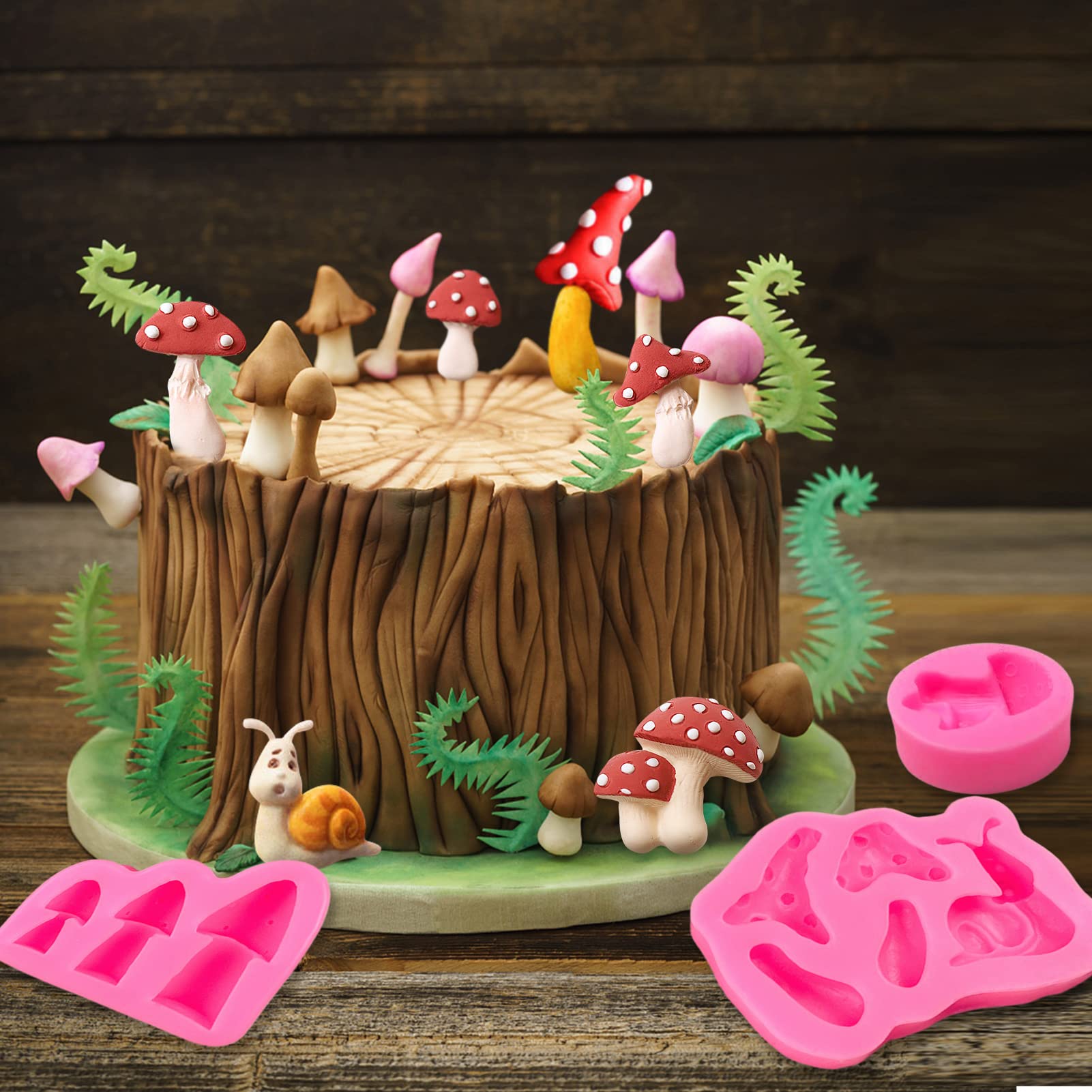 Mushroom Chocolate Molds, Mushroom Snail Shaped Silicone Molds, Cute Mushroom Candy Mould Vegetable Fondant Molds For For Cupcak