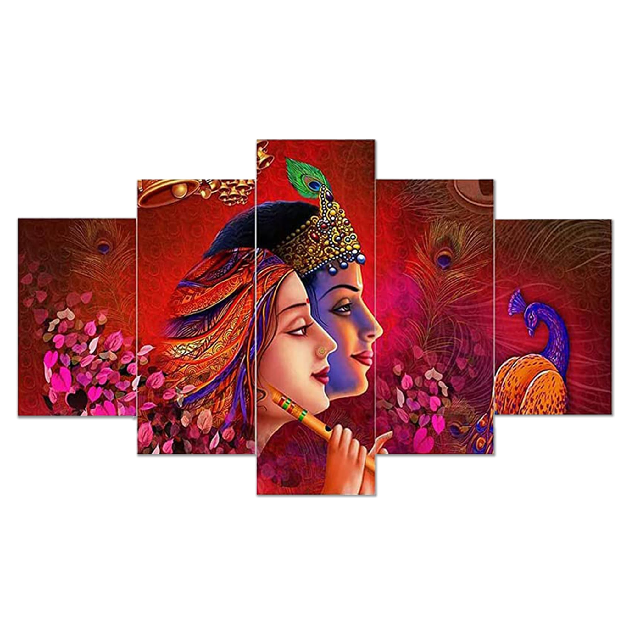 Alertera Industries Wall Paintings | Wood Wall Art For Bedroom | Radha-Krishna Wall Sculpture | Painting For Office | Painting F