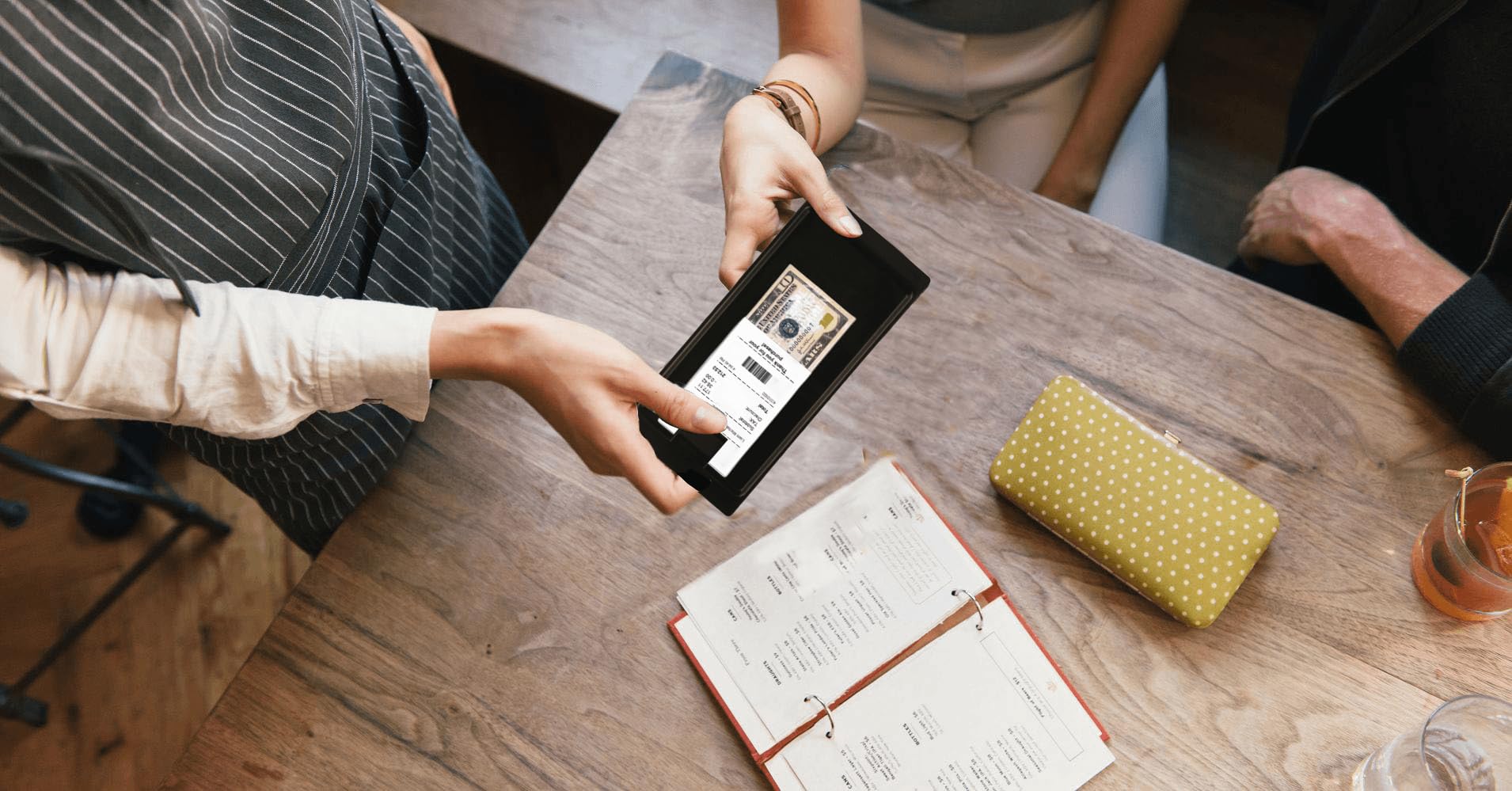 17Pack Black Check Holders, Check Presenters For Restaurants, Guest Check Holder Tip Tray For Bars, Cafes, Hotels, Dining, Resta