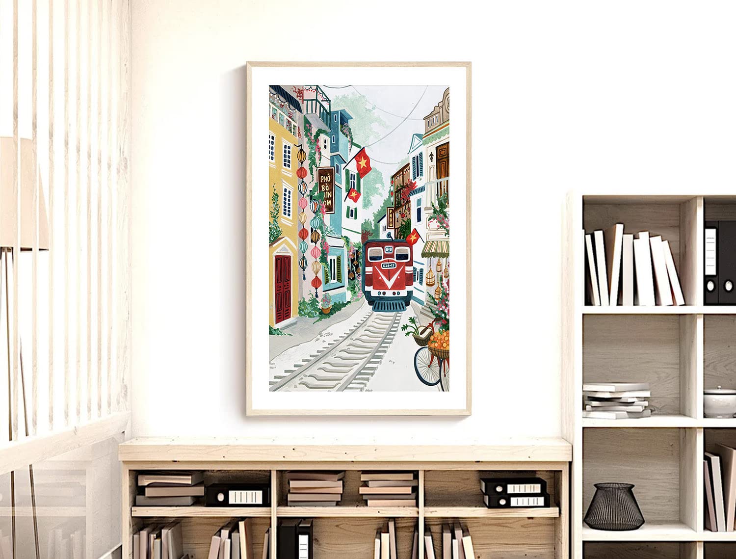 Nationcog Hanoi Vietnam Art Print, Train Street Vietnam, Southeast Asia, Backpacking, Vietnamese Wall Art, Travel Gift, Travel P