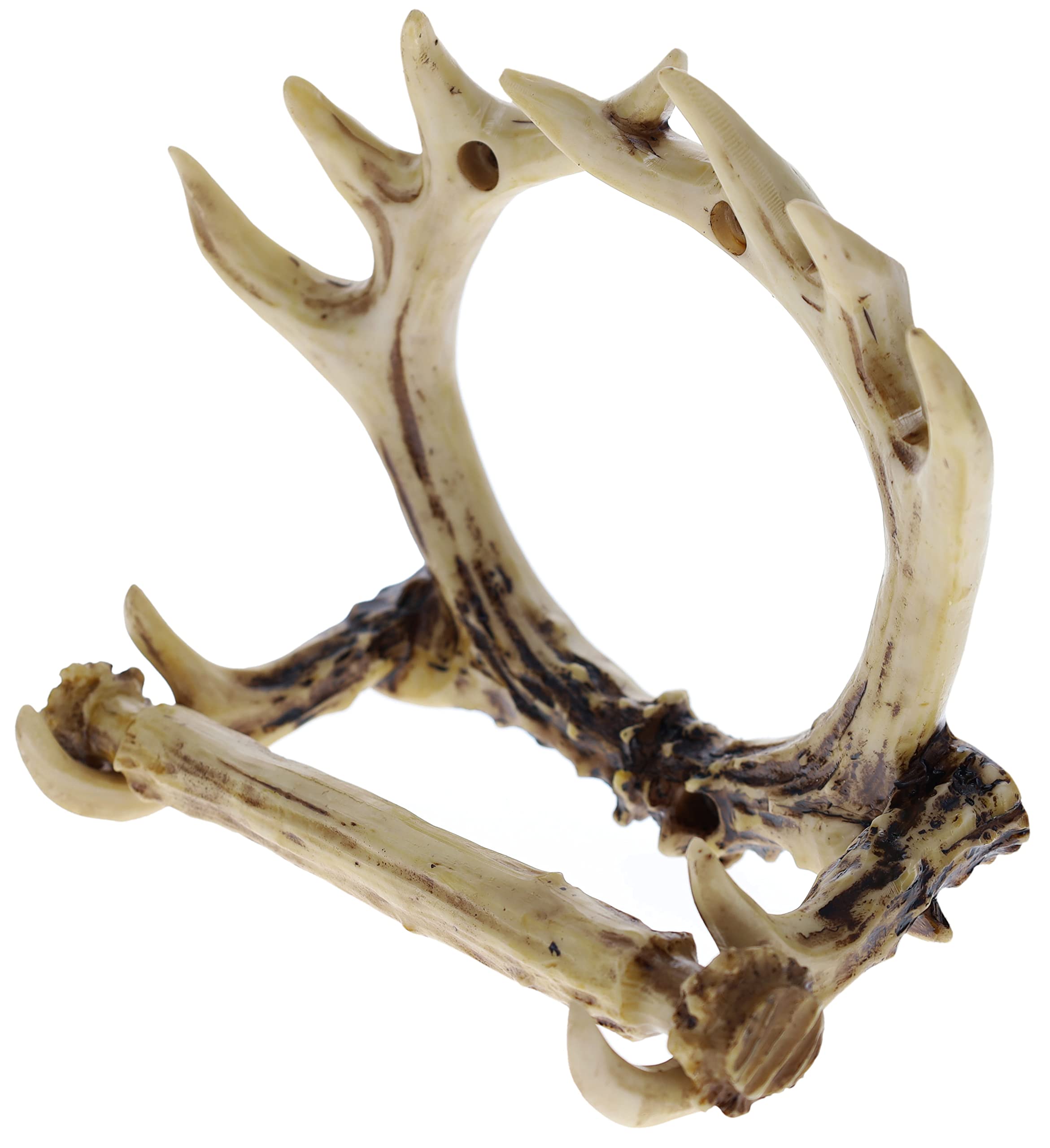 Rustic 8 Point Deer Antler Wall Mounted Toilet Paper Holder - Bathroom Decor