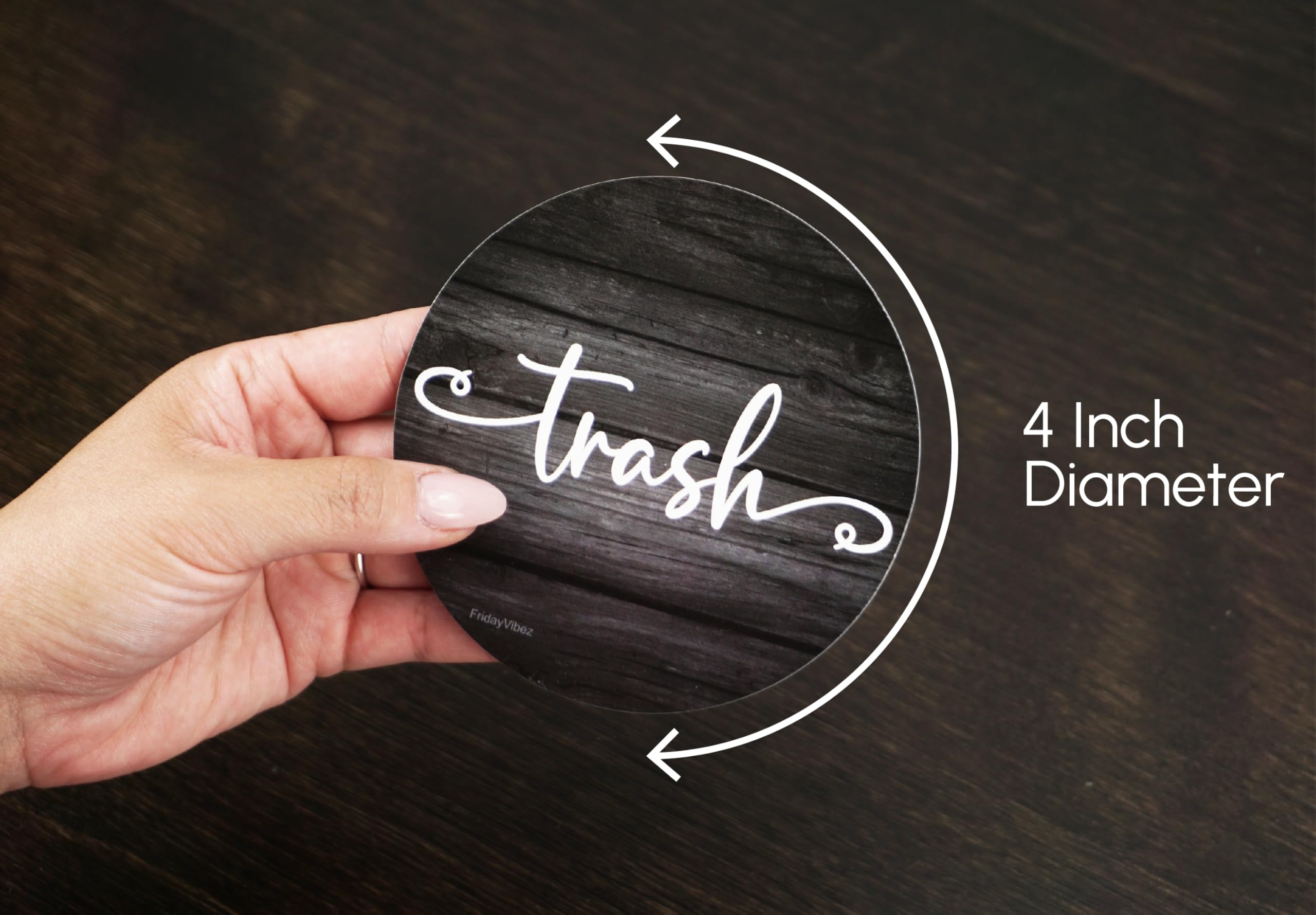 Farmhouse Recycle And Trash Magnets For Kitchen Trash Cans And Recycling Bins, Trash And Recycle Magnet Combo For Garbage Can Lo