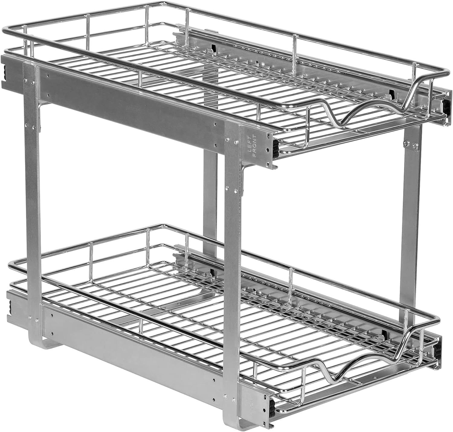 2Tier PullOut Cabinet Organizer for Kitchen, 12 W x 21D x 16.5 H