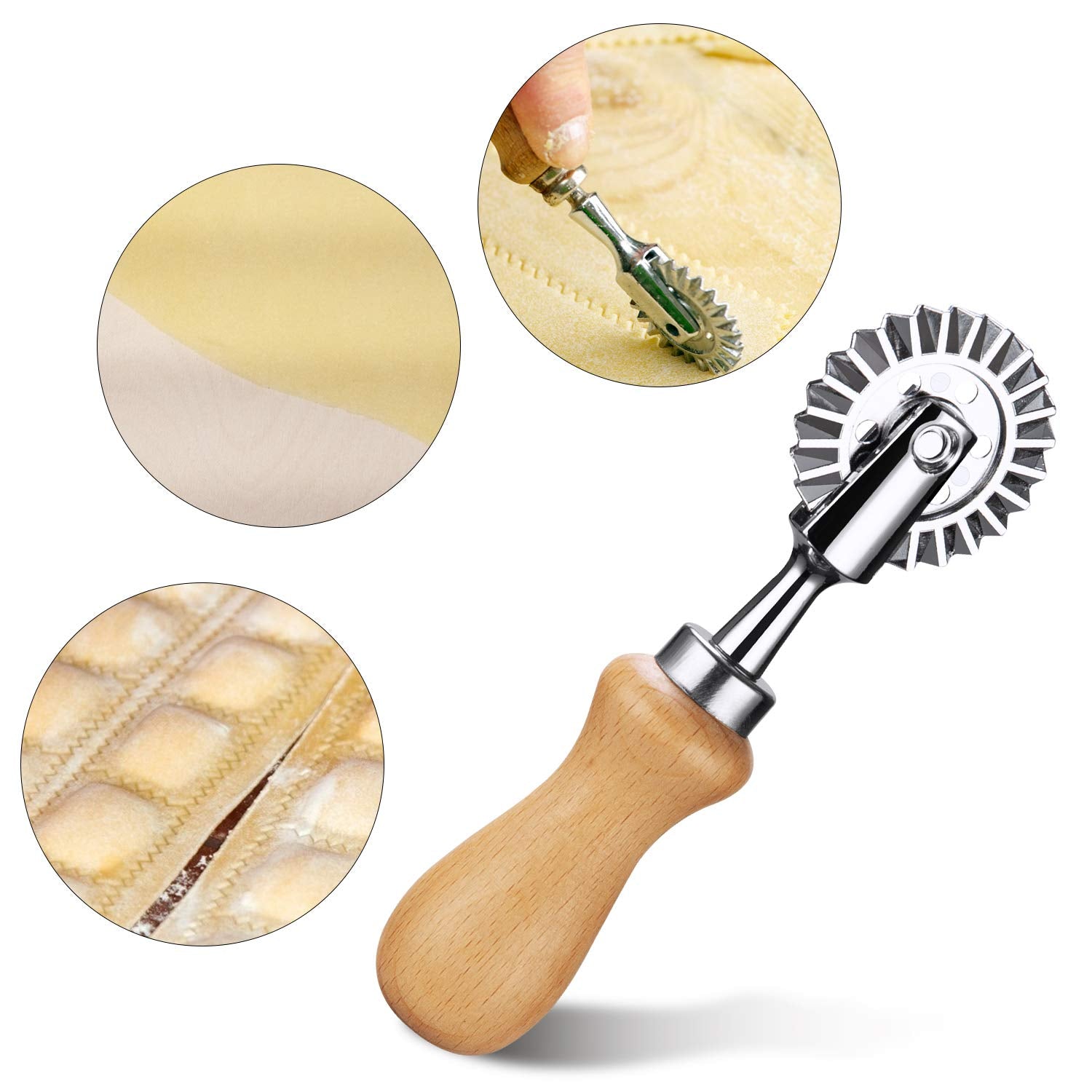 Pasta Maker Cutter Wheel - Pastry Cutter Wheel - Dough Ravioli Pizza Cutter Wheel For Home And Kitchen, 1.3''
