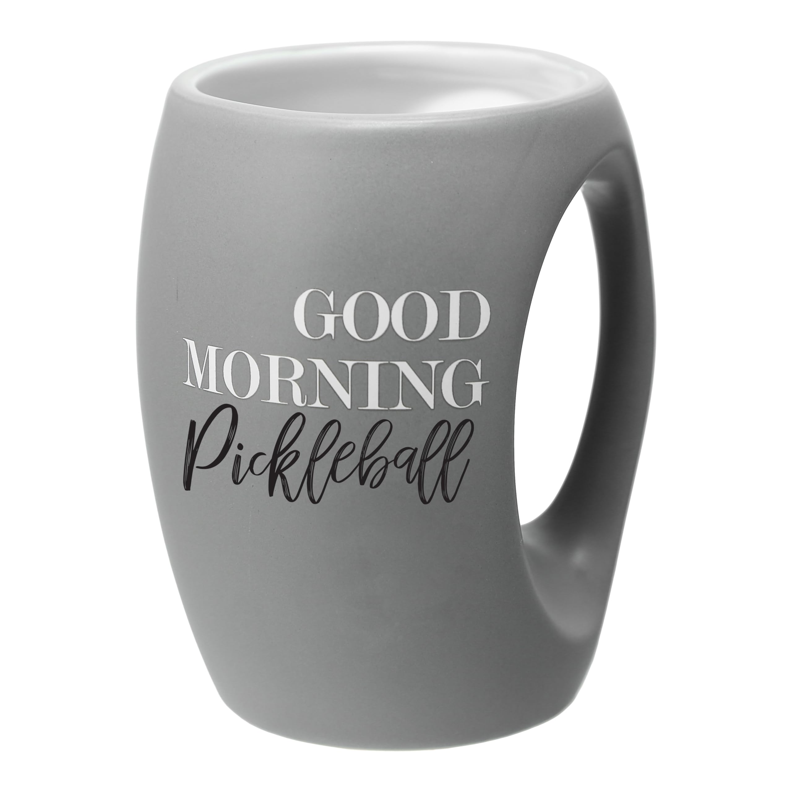 Pavilion - Good Morning Pickleball - 16 oz Gray Coffee Mug Tea Cup Gift Partner Player Sports Lover Friend Birthday Long Distanc