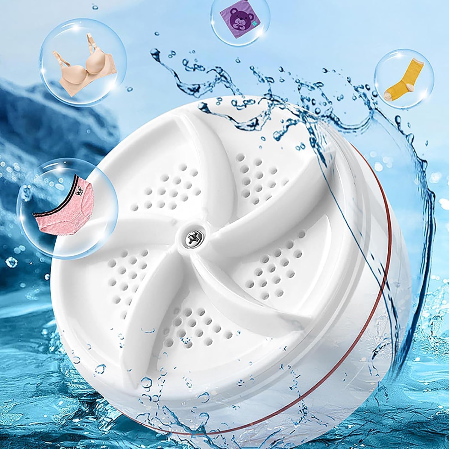 Maxismart Mini Washing Machine Turbine Washing Machine Washing Machine Door Hinge Ultrasonic Lightweight Turbo Washer With Usb C