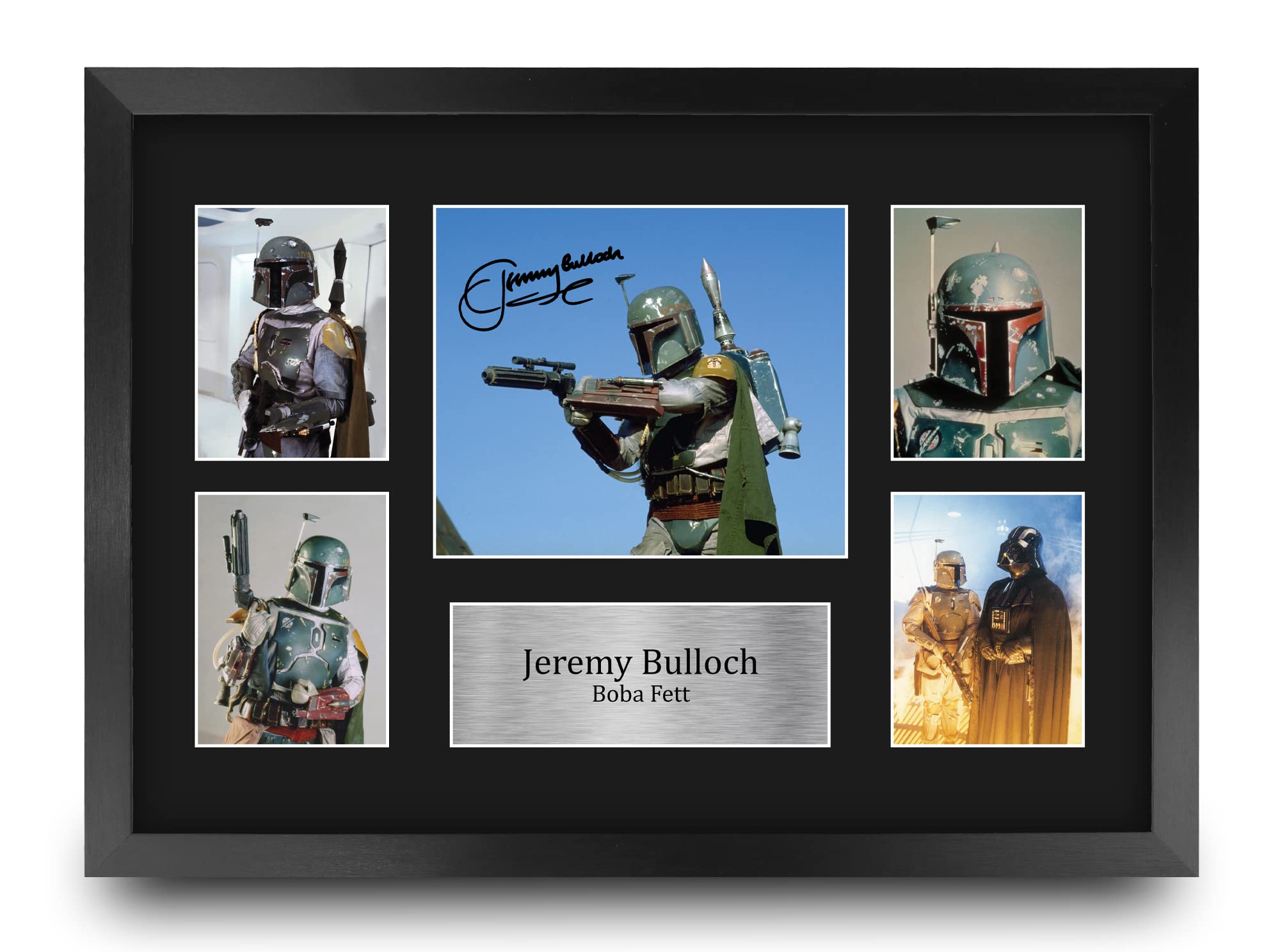 HWC Trading Jeremy Bulloch Boba Fett Star Wars 16 x 12 inch (A3) Printed Gifts Signed Autograph Presentation Photo Montage Displ