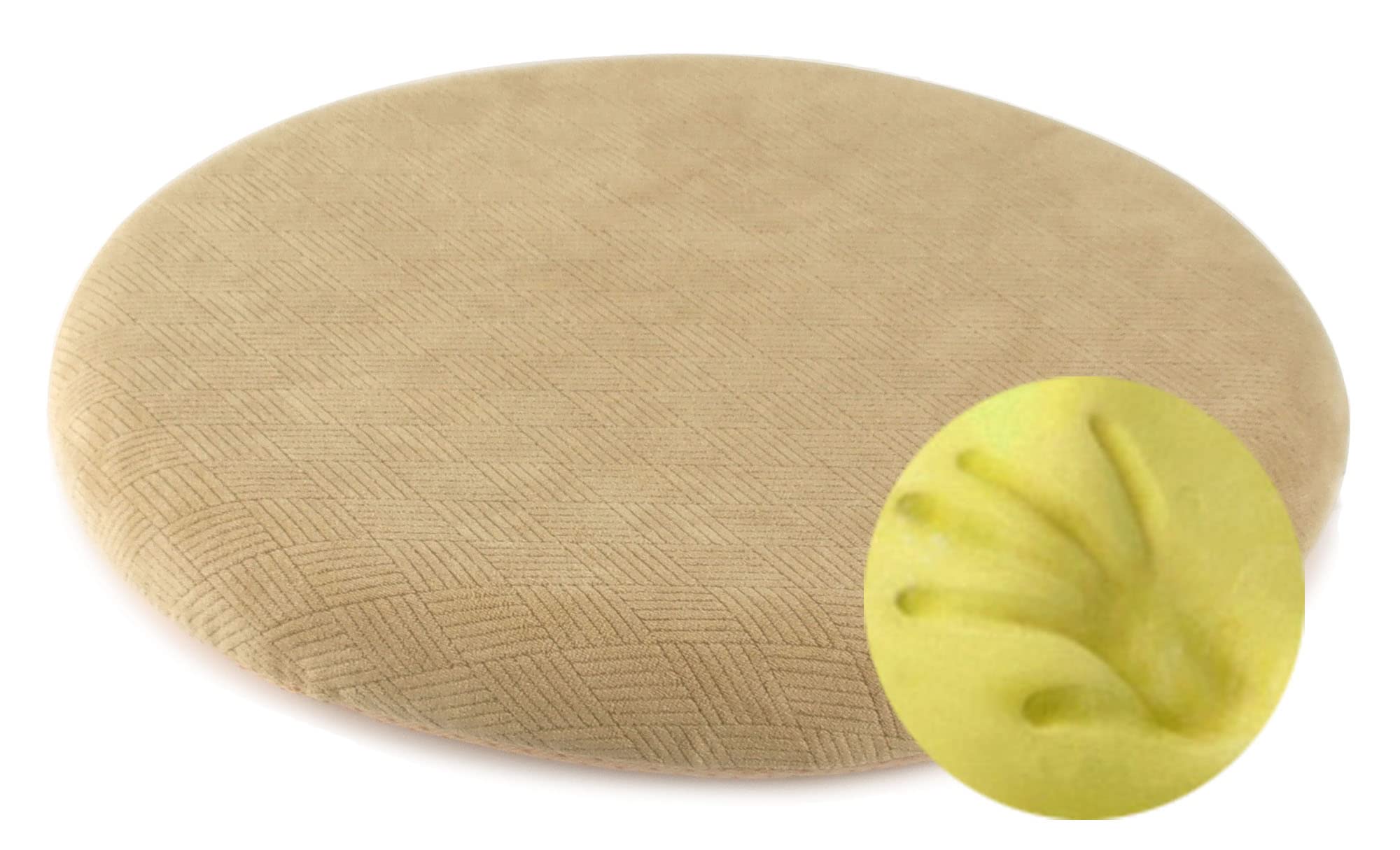 Sigmat Memory Foam Seat Cushion Anti-Slip Soft Round Stool Cushion Chair Pad 20 Inch Camel