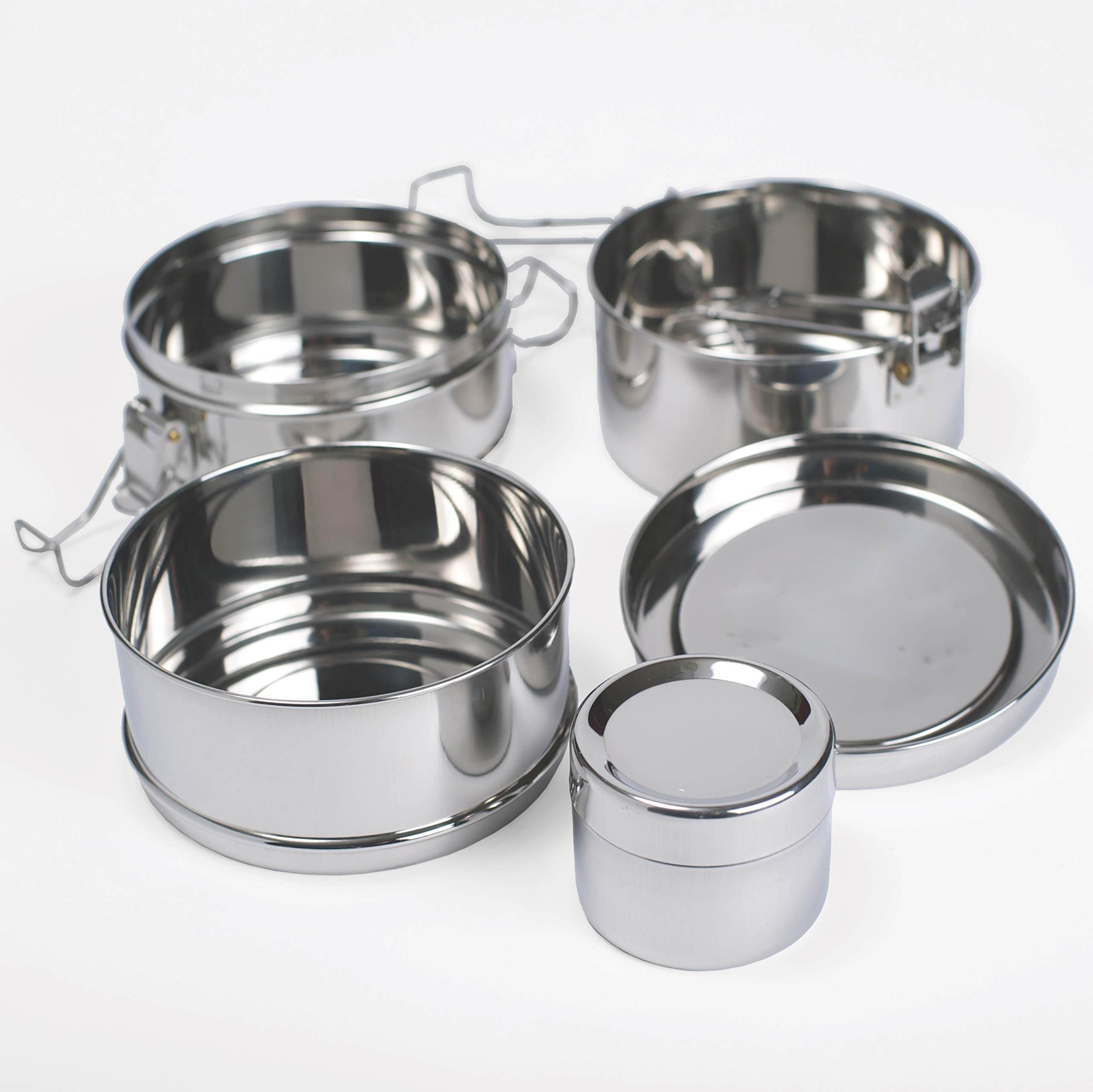 To Go Ware Large 3-Tier Stainless Steel Lunch Box With Small Sidekick Container | Tiffin Lunch Box | Eco Friendly