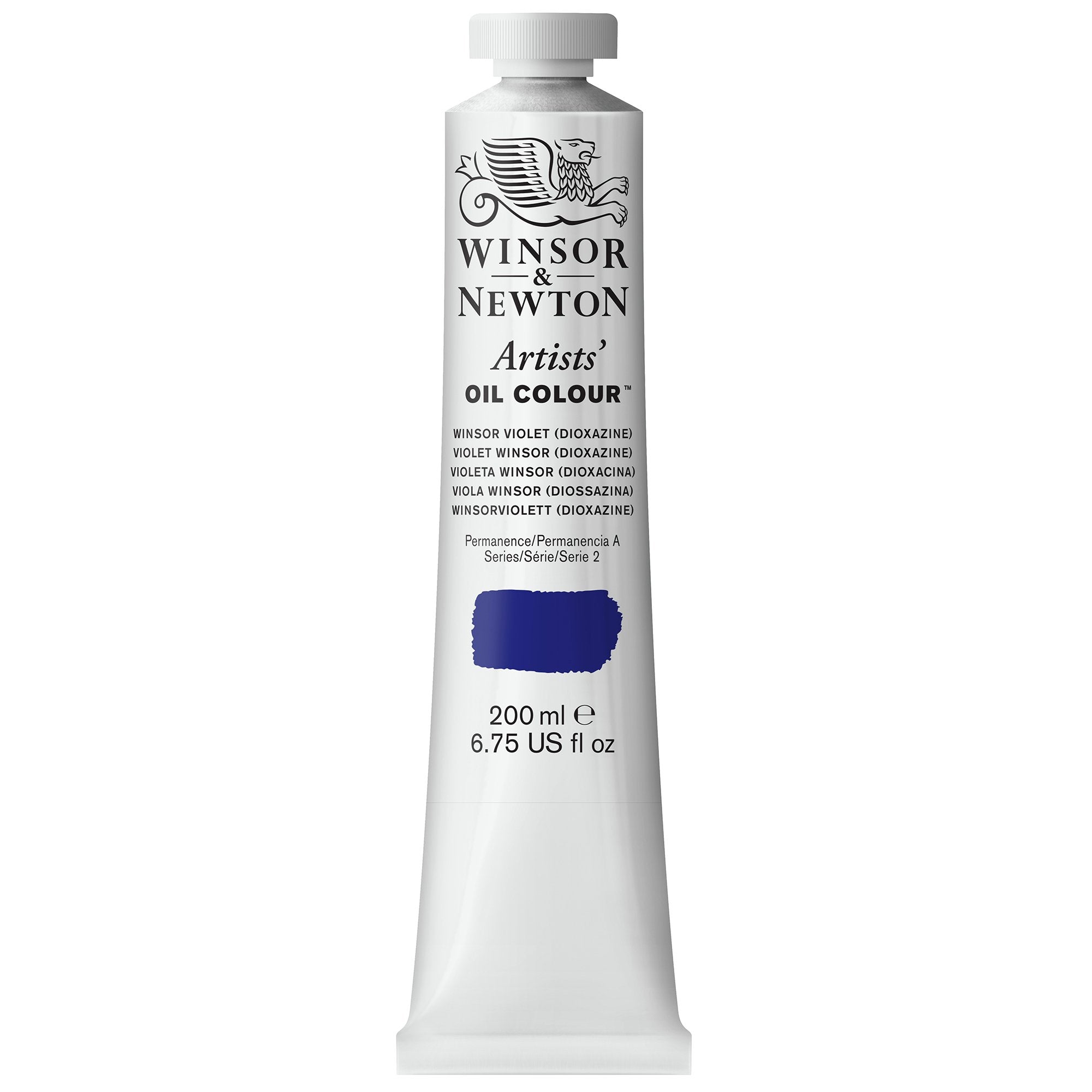 Winsor & Newton Artists Oil Colour Winsor Violet Dioxazine (733) In 200 Ml Tube, Finely Pigmented Oil Painting Colors For Canva