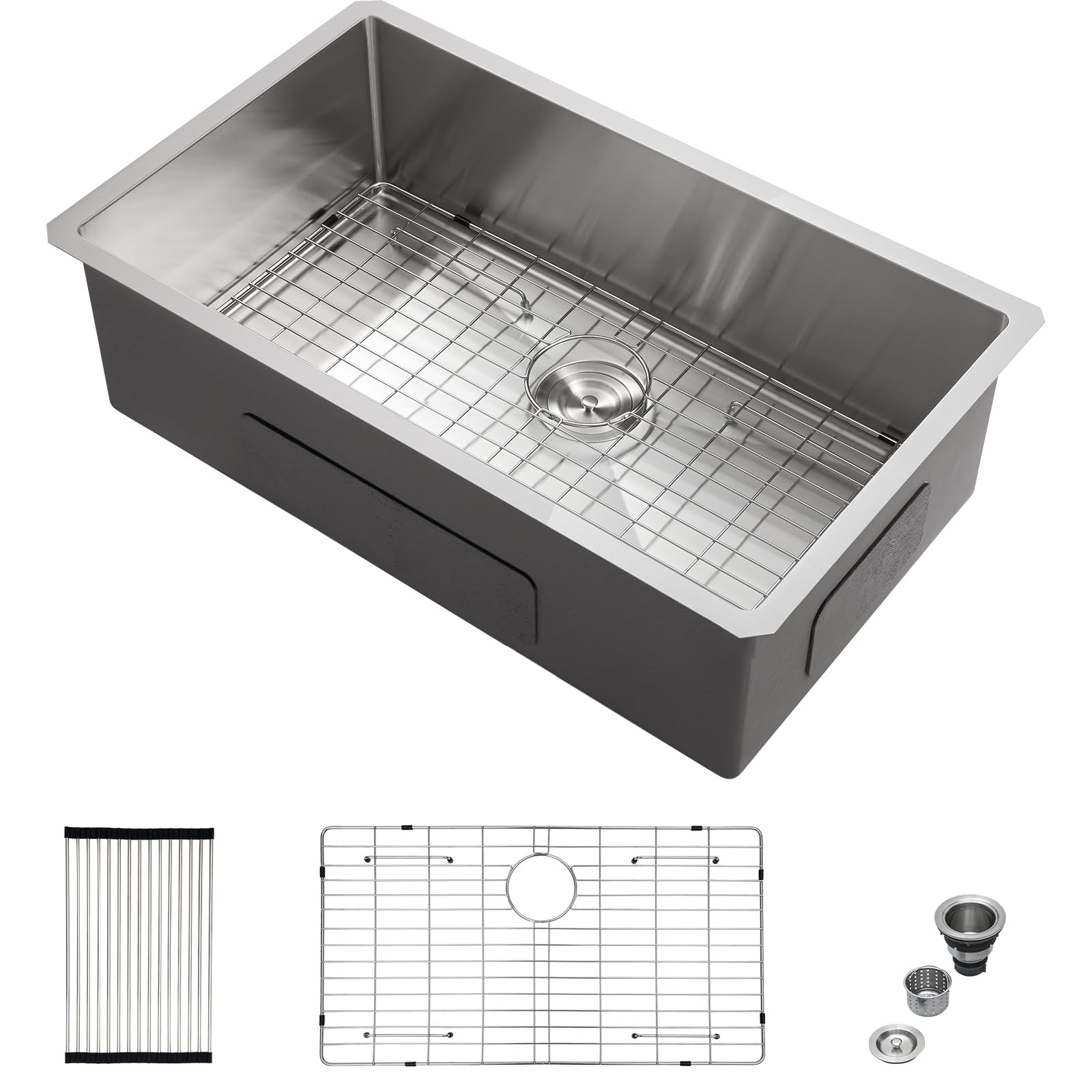 Mocoloo 30 Inch Undermount Kitchen Sink Stainless Steel Kitchen Sink 30x18 Undermount 16 Gauge Stainless Steel Sink with 10 Deep
