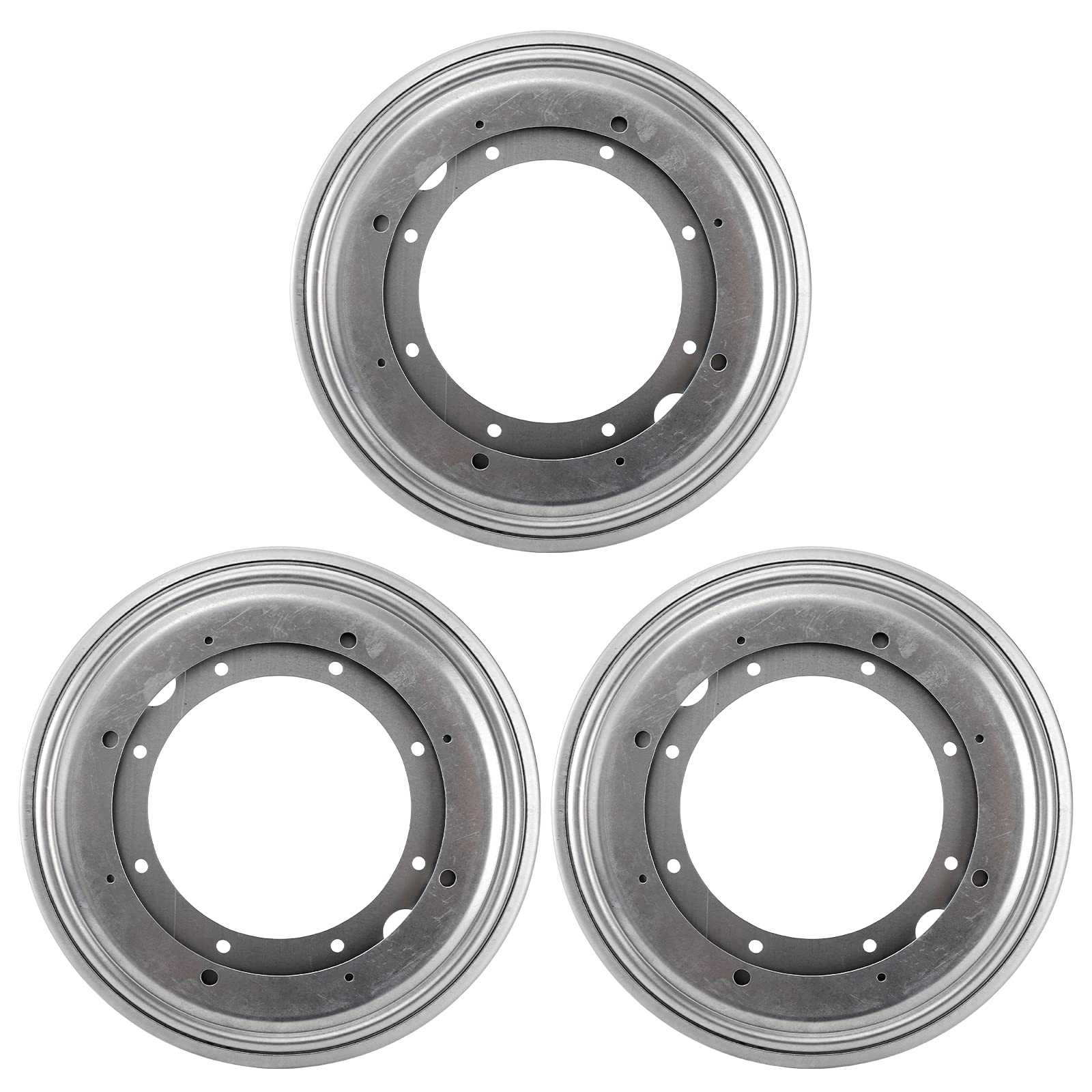 Fasmov 3 Pack 9 Inches Lazy Susan 5/16 Thick Turntable Bearings With 6 Rubber Pads