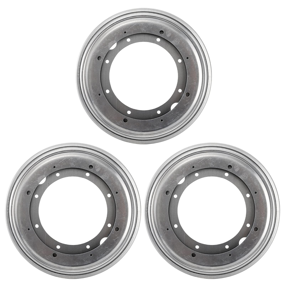 Fasmov 3 Pack 9 Inches Lazy Susan 5/16 Thick Turntable Bearings With 6 Rubber Pads