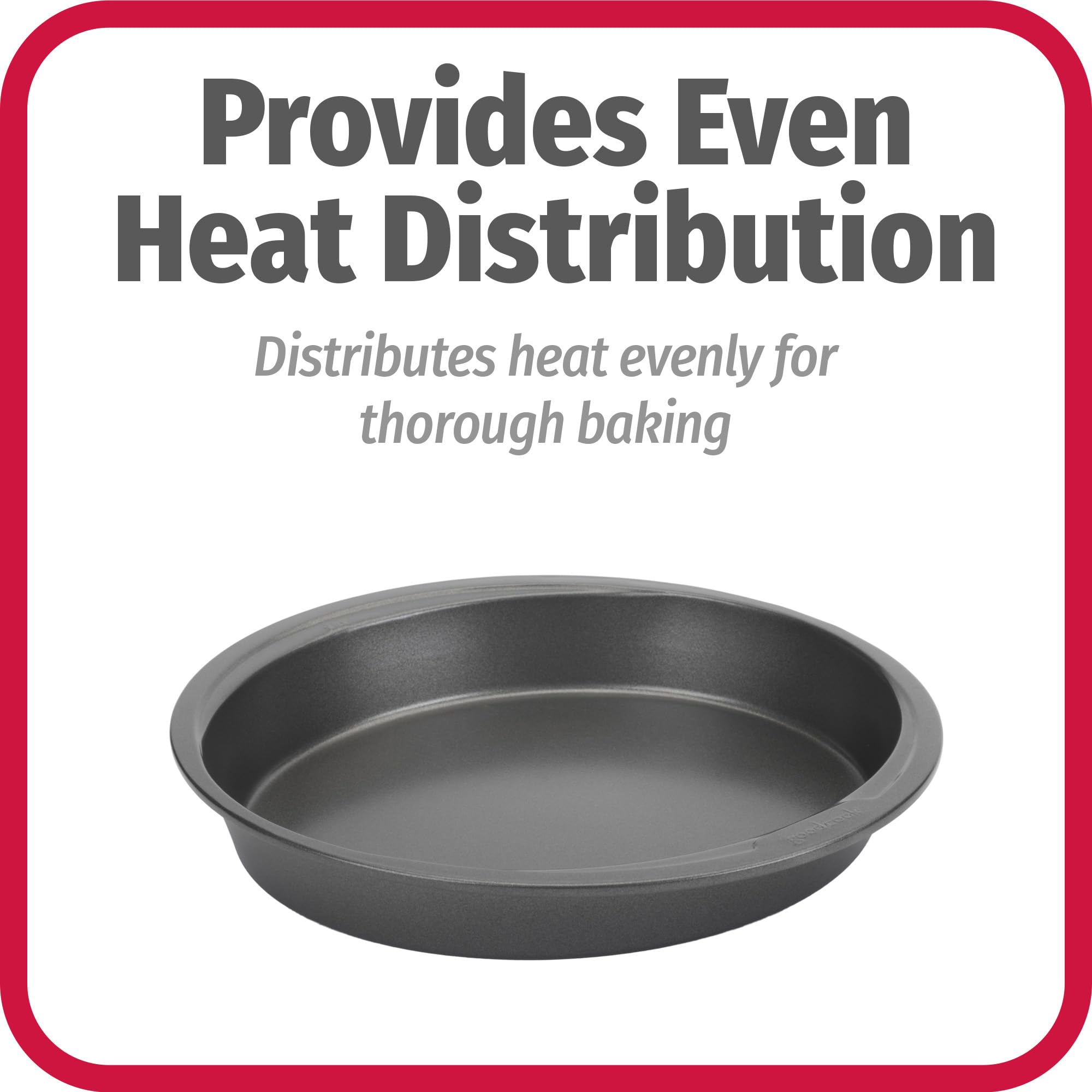 Good Cook 9 In Round Cake Pan, 2Pk, Gray