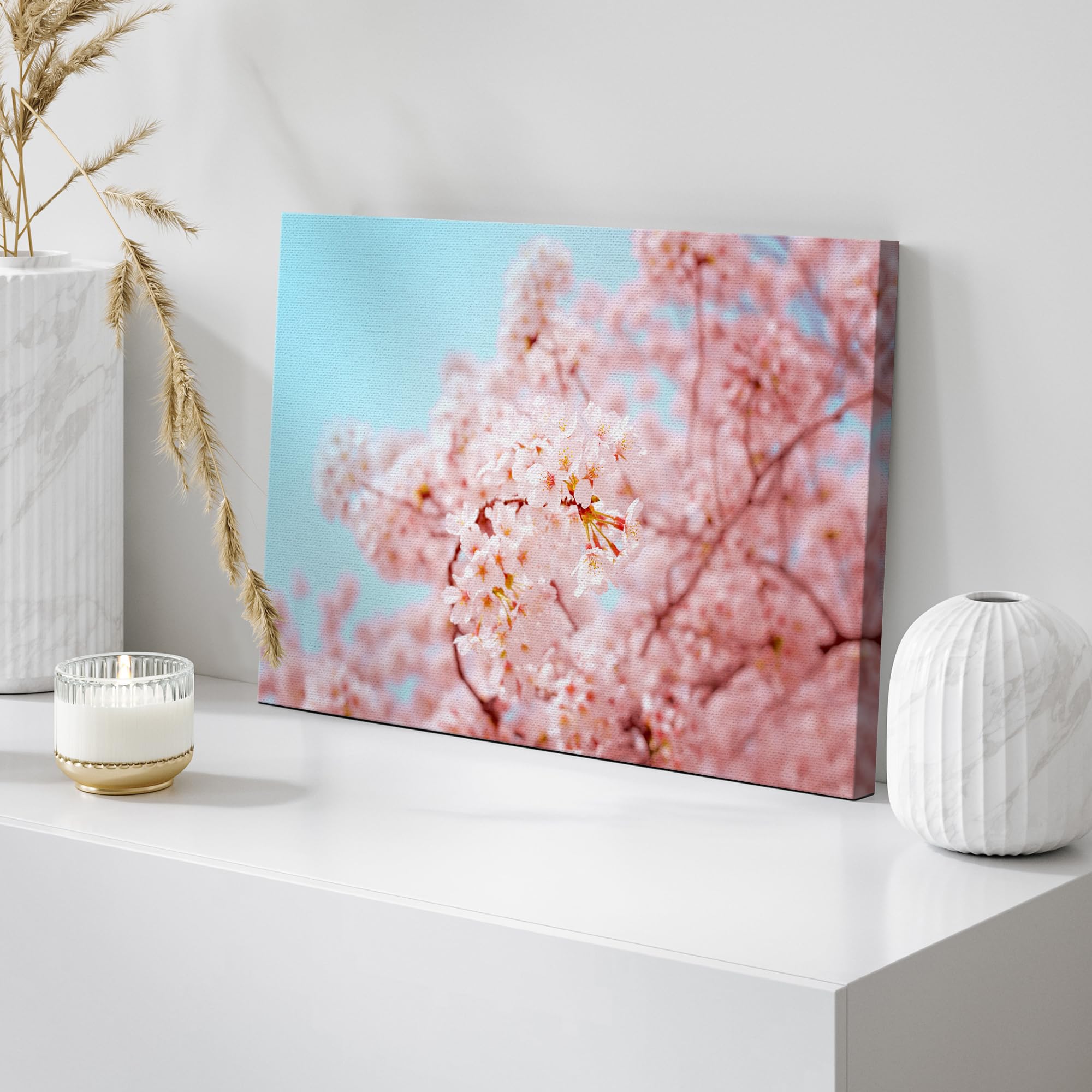 Wall26 Canvas Print Wall Art Spring Summer Japanese Cherry Blossoms Nature Floral Photography Realism Botanical Wilderness Zen R