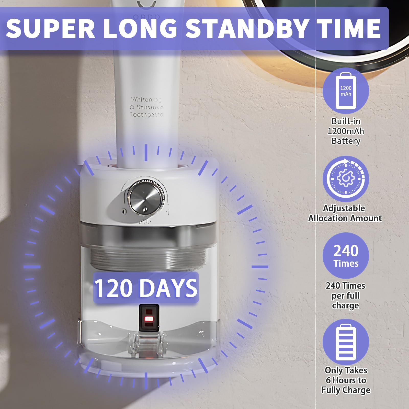 Automatic Toothpaste Dispenser,Wall Mounted Electric Toothpaste Dispenser For Kids And Adults,Toothpaste Squeezer With Adjustabl