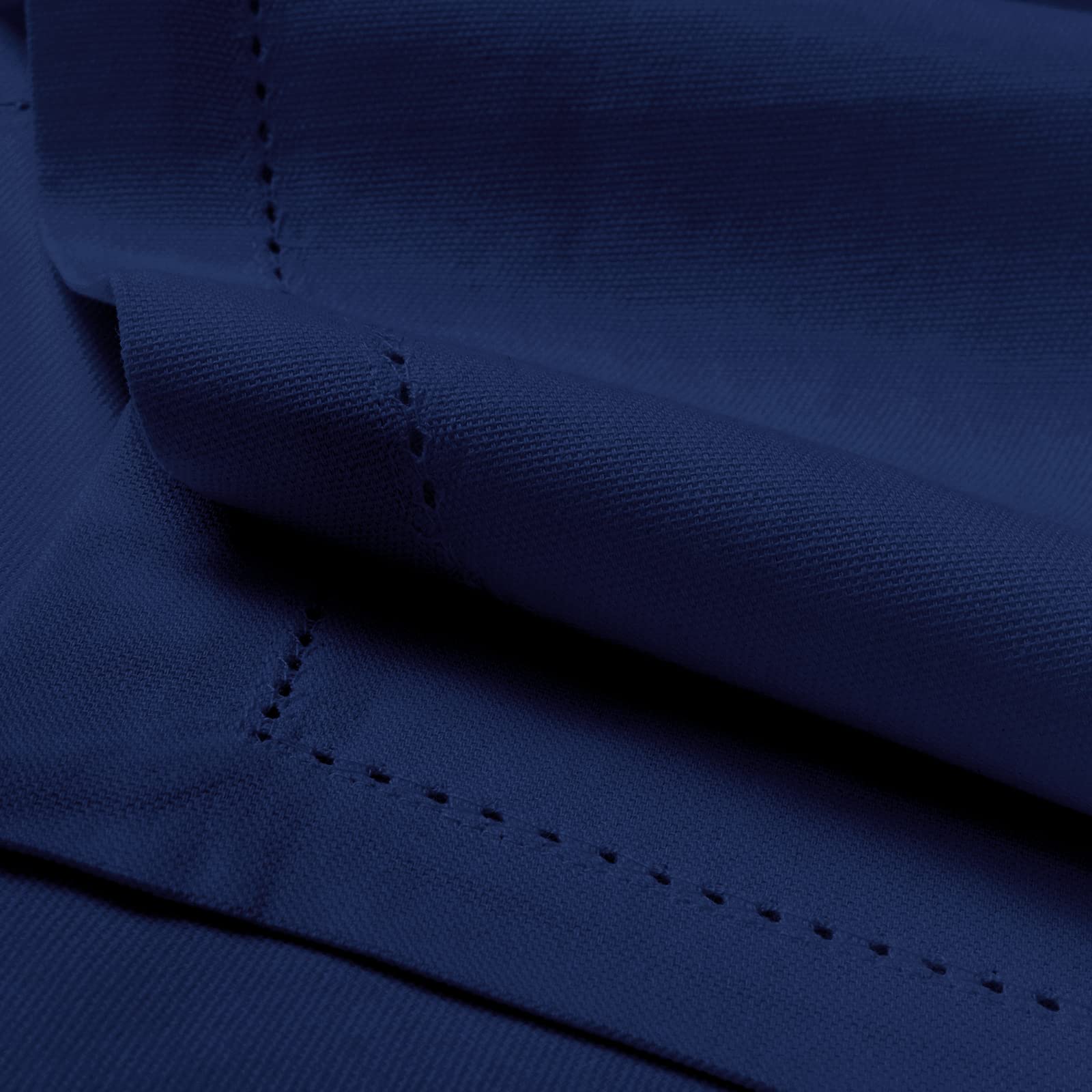 Encasa Xo Placemats Set Of 4 | Pure Cotton Hemstitched Design | Scotch Blue | Rectangular 19''X13'' - Dining Table Mat | Machine