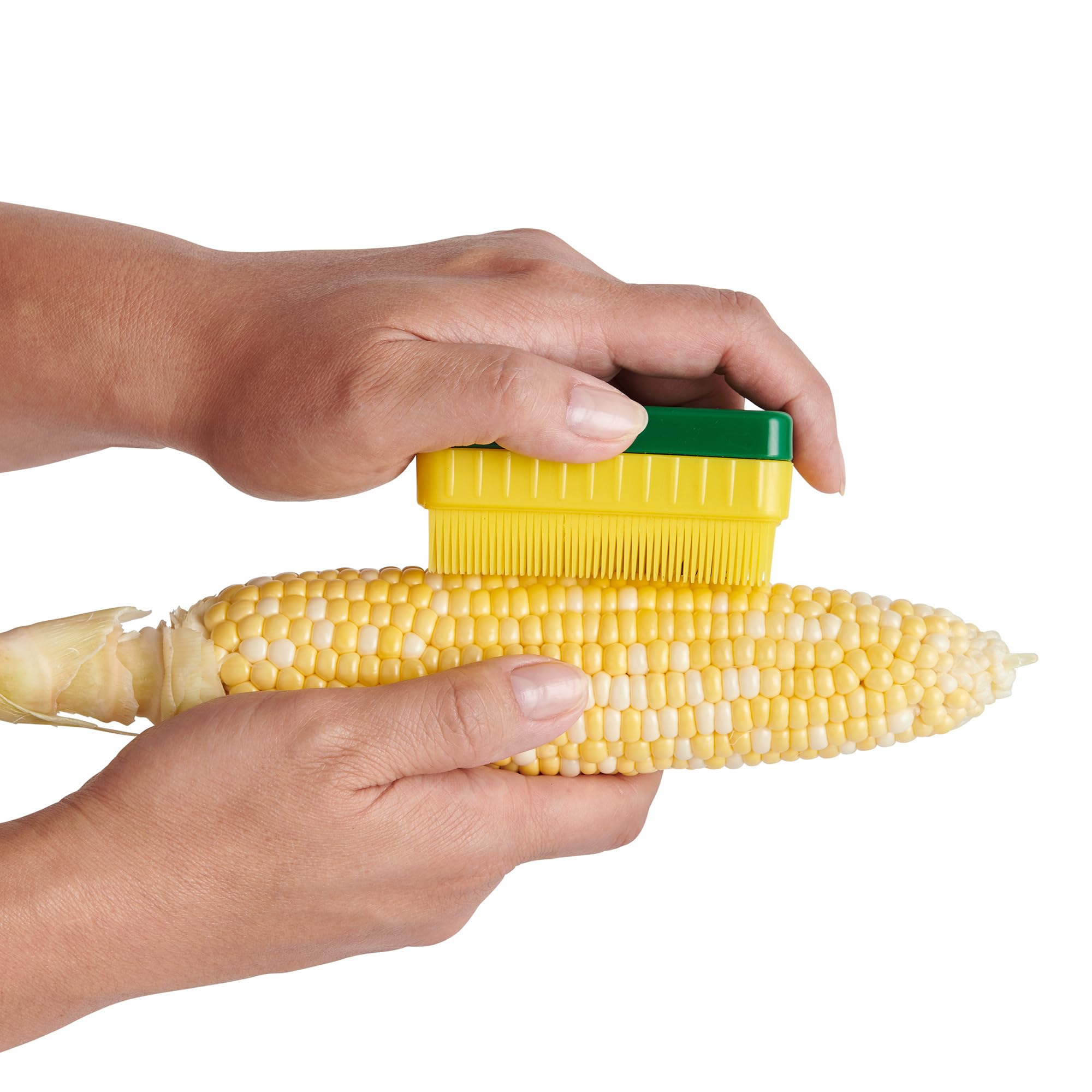 Hic Kitchen Corn Brush And Vegetable Scrubber, Dual-Textured Bristles