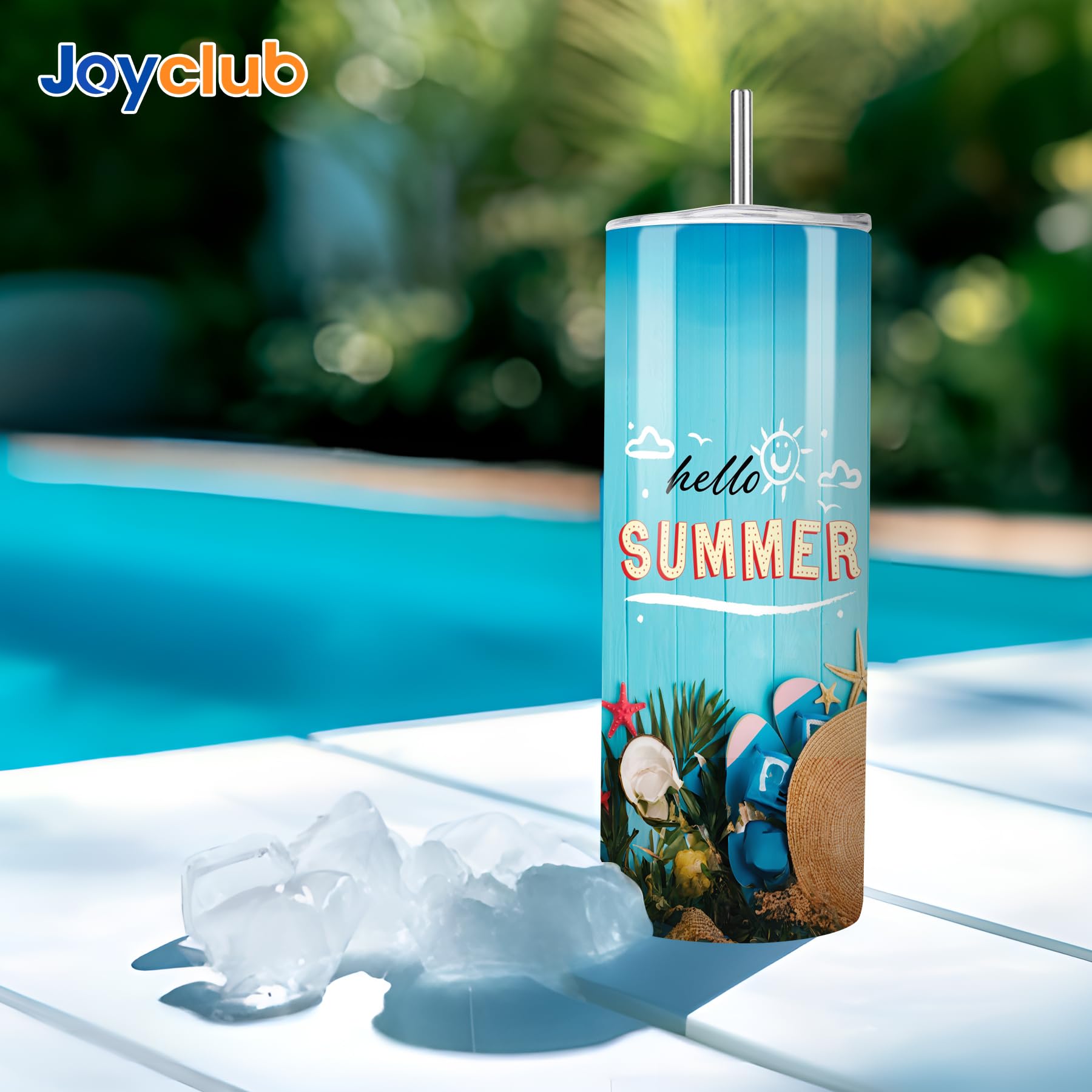 Joyclub Sublimation Tumblers 30 OZ Blank Tumblers for Sublimation Skinny Bulk Double Wall Insulated Cups with Individually Gift