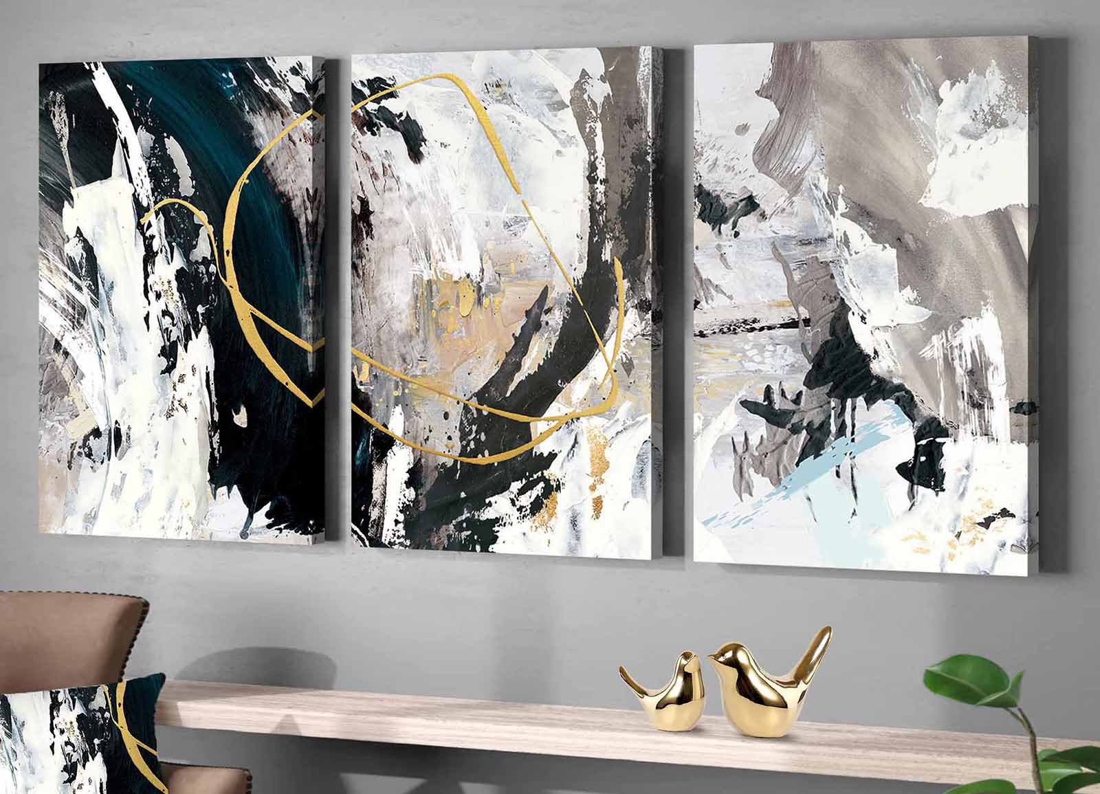 Black White Canvas Wall Art