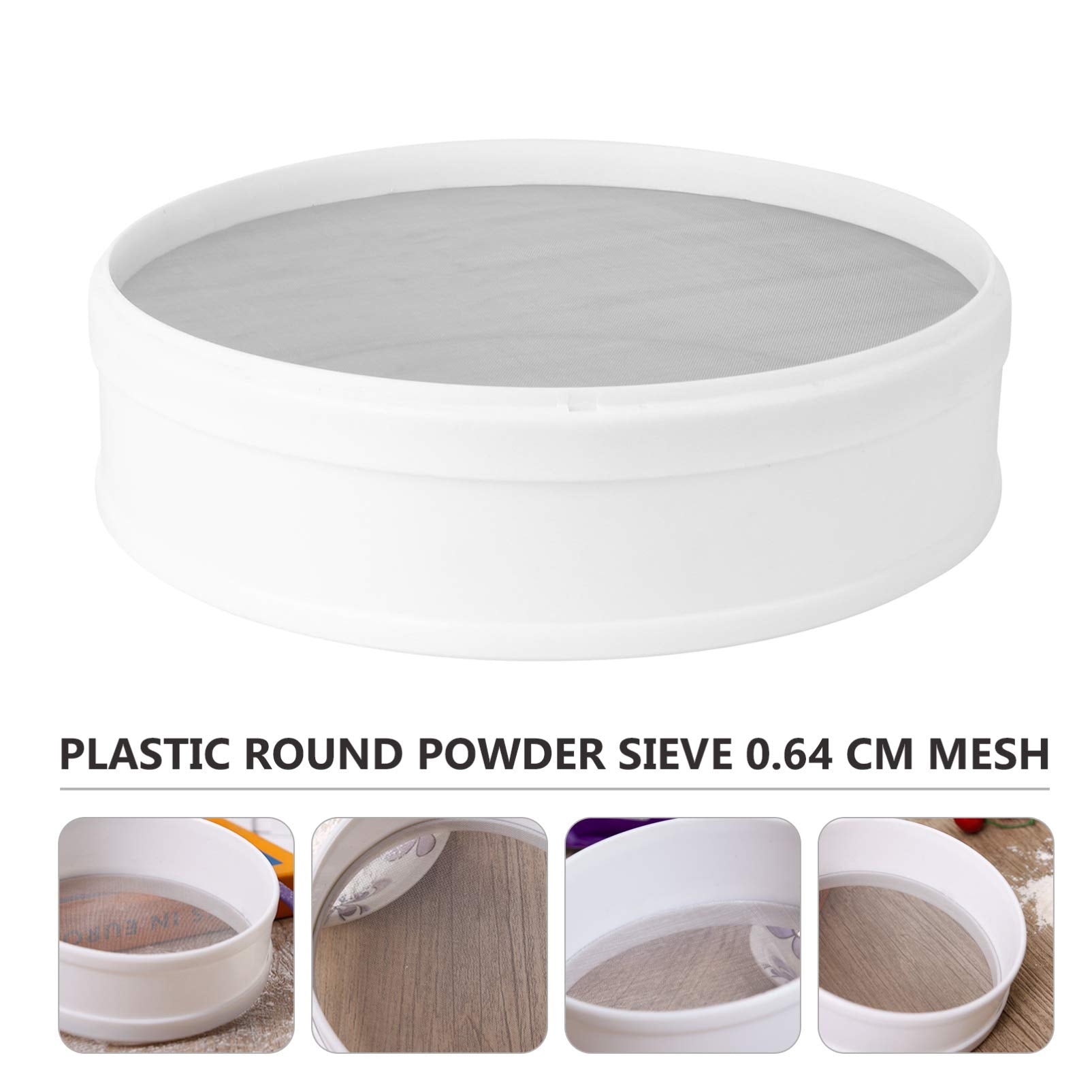 1Pc Plastic Flour Sieve Kitchen Sifter Icing Sifter Kitchen Sieve Round Strainer Baking Strainer Cooking Sifter Baking Sieve Bak