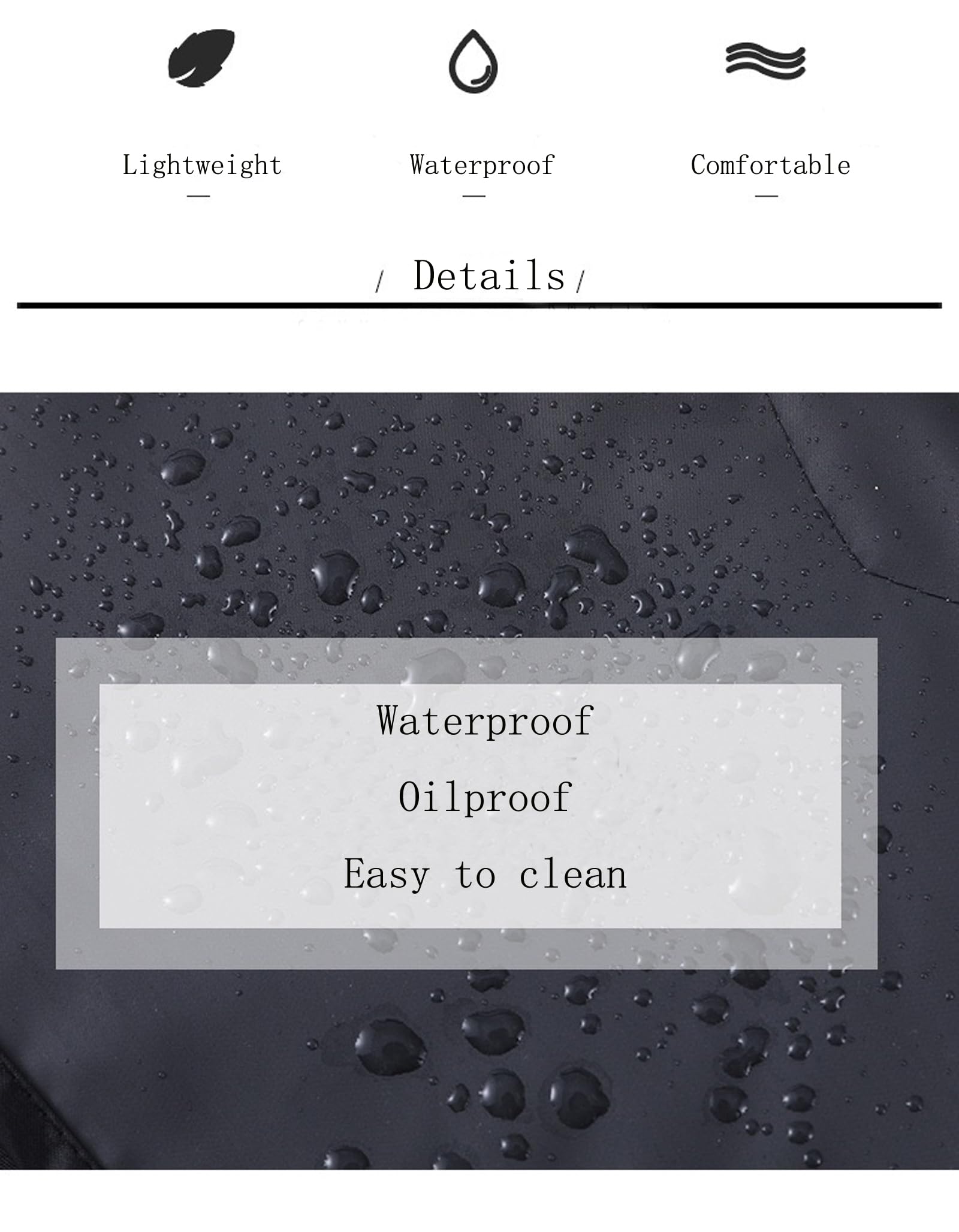Agirlvct 2 Pack Kitchen Apron With Hand Wipe,Water-Drop Resistant With Pockets Cooking Dish Washing Bib Aprons Birthday Day Gift