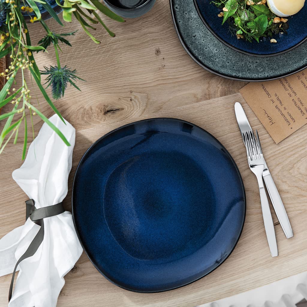 Villeroy & Boch Lave Bleu Dinner Plate, 11X1 In, Stoneware, Blue