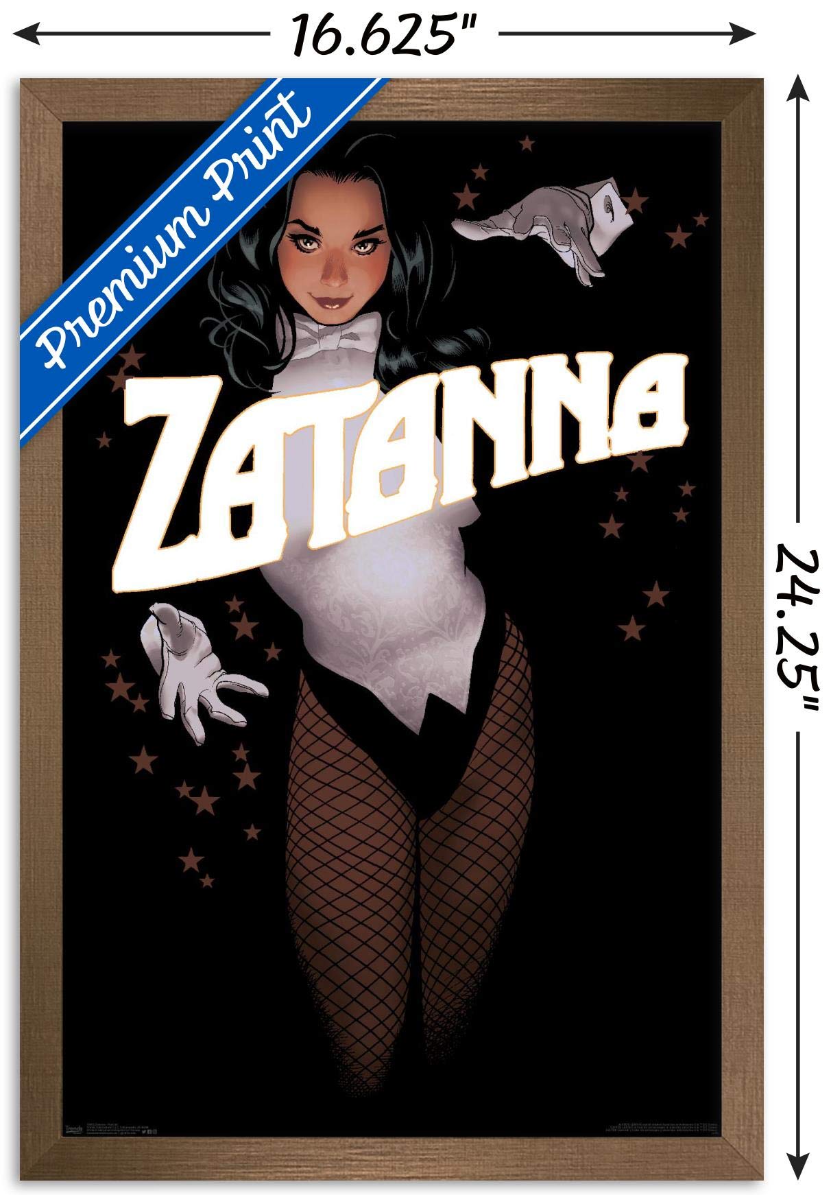 Trends International Dc Comics - Zantanna - Alex Ross Portrait Wall Poster, 14.725'' X 22.375'', Bronze Framed Version