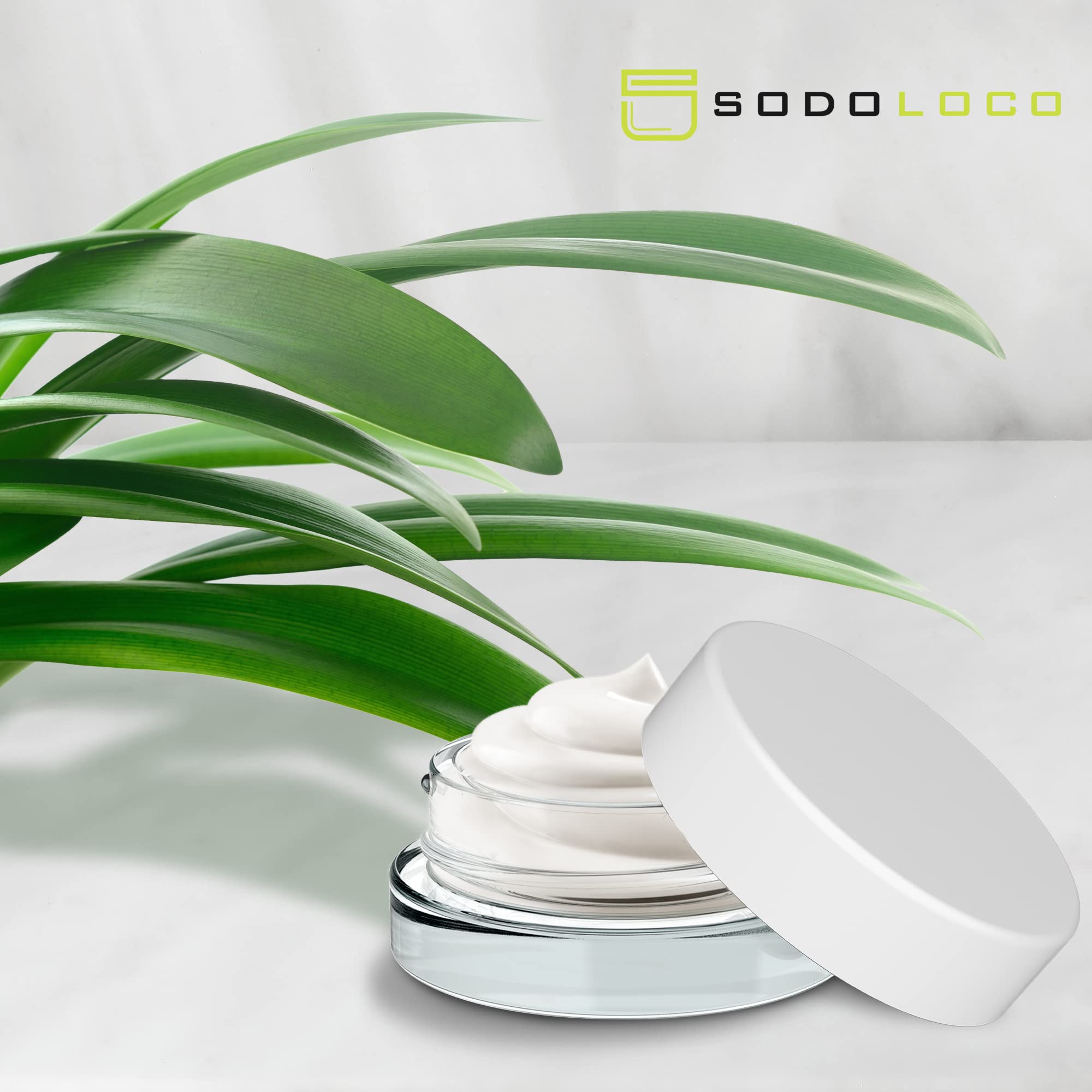 (90 Pack) 7ml Low Profile Thick Glass Jars with White Lids - Airtight Containers for Lip Balm  Cosmetic  Oil  Wax  Creams - Tiny Refillable Storage Great for Travel  Skincare & More