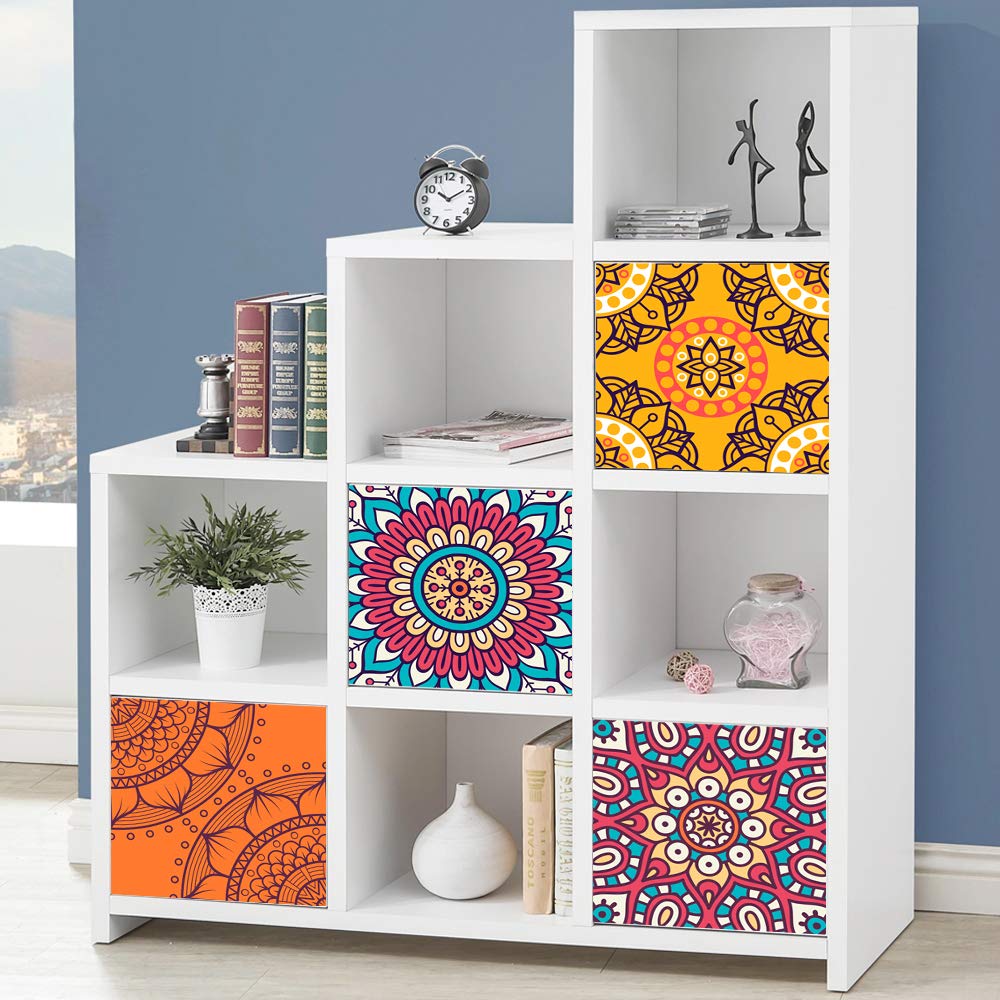 Self-Adhesive Dresser Sticker, Peel And Stick Furniture Skin, Removable Shelf Unit Decals Sticker (011, Expedit/Kallax)