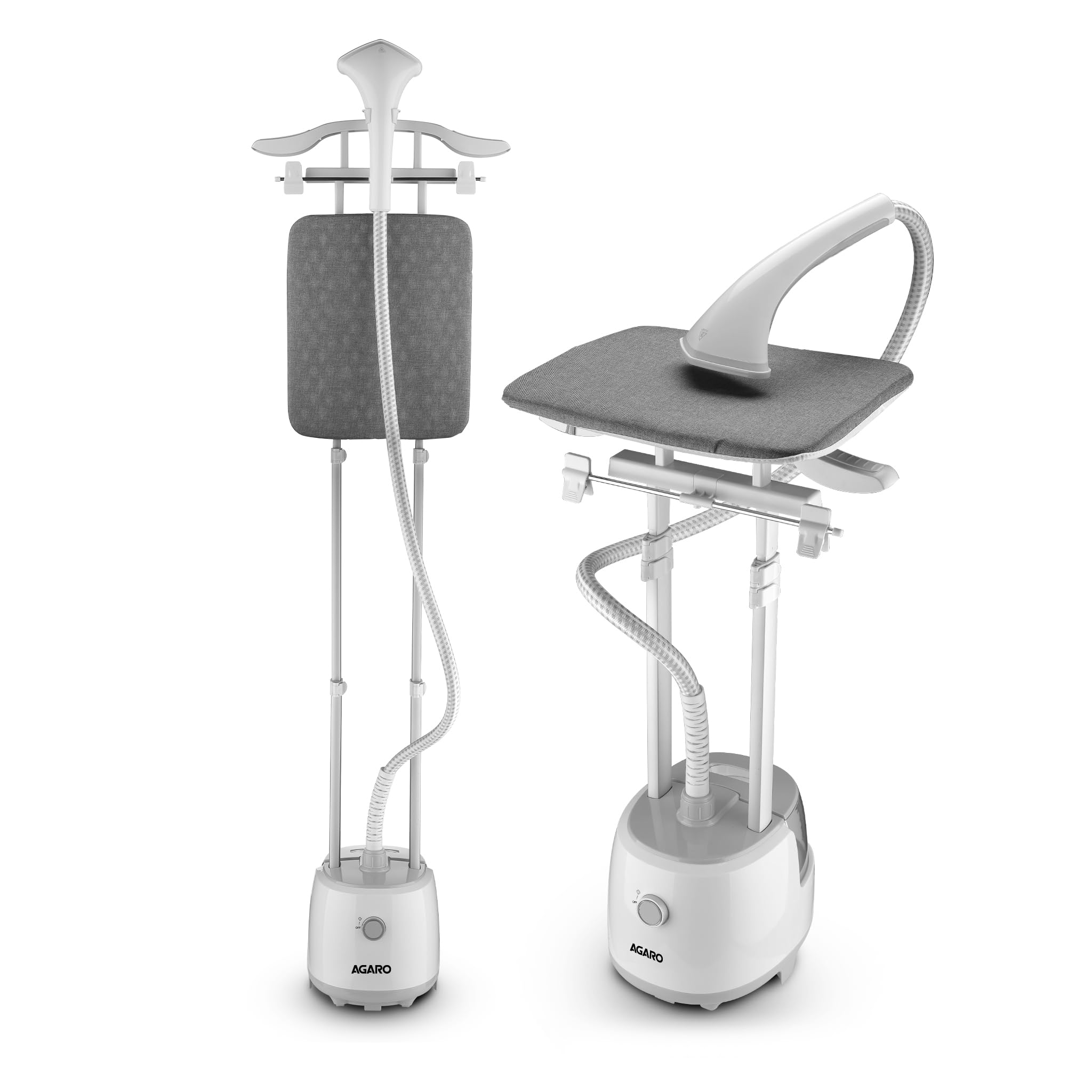 Agaro Grand Standing Garment Steamer 2000W, For Clothes,Professional Standing Steam Iron, Press Adjustable Pole, Iron Board, 1.8