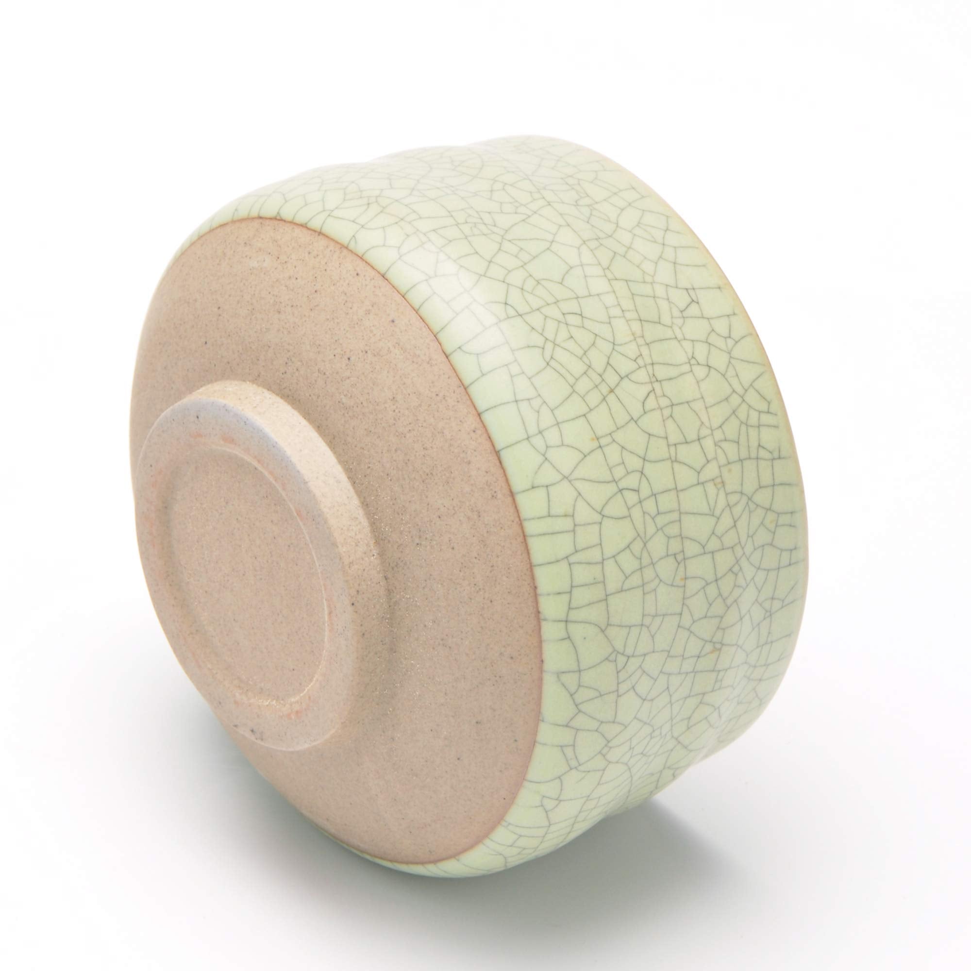 Teanagoo Chawan Matcha Tea Bowl And Matcha Whisk Rest, Chasen Holder Mb-6, 18Oz / 510 Ml, Matte Light Green With Black Seam, 2 P