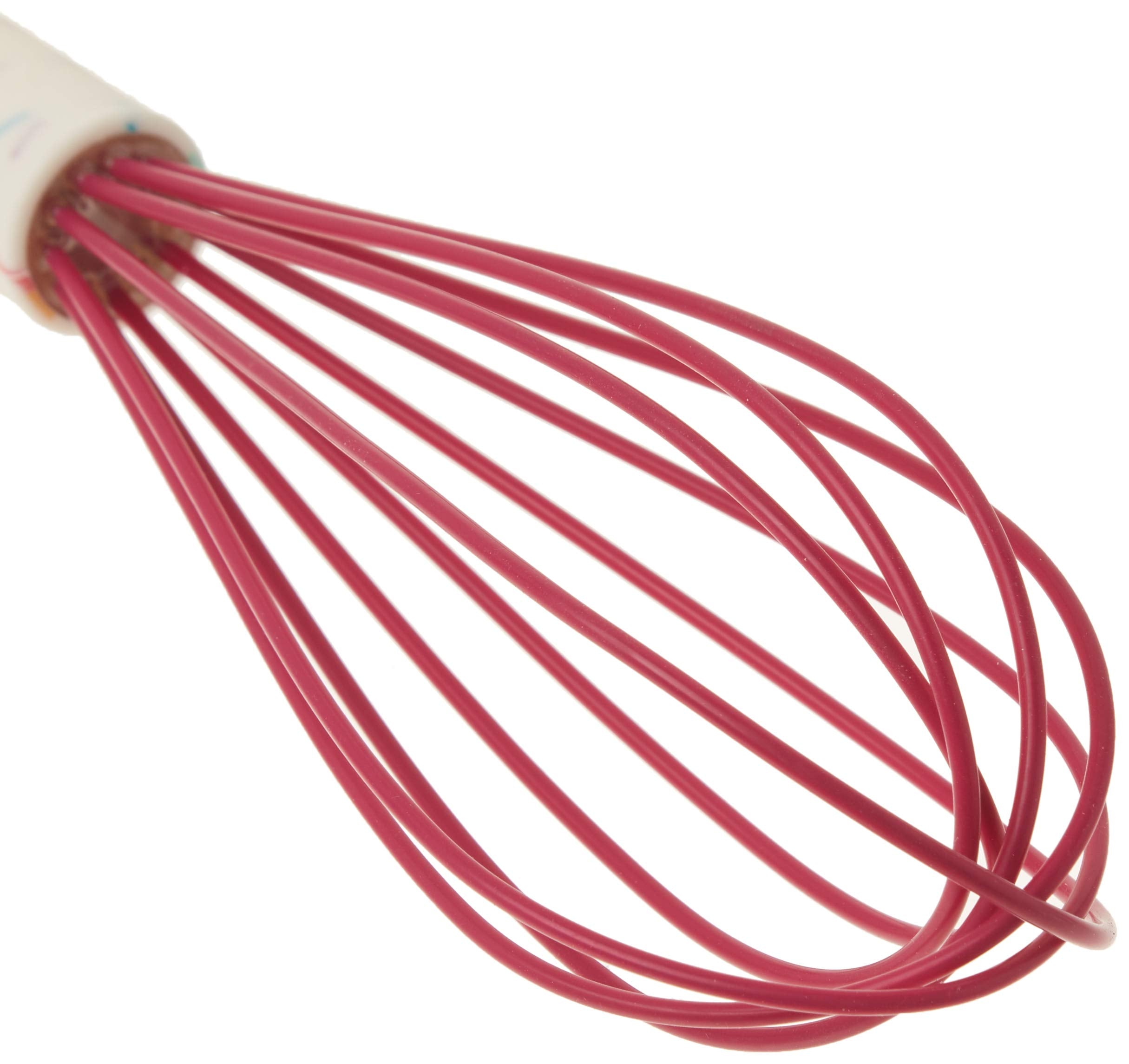 Trudeau White Confetti Silicone Whisk, 10''