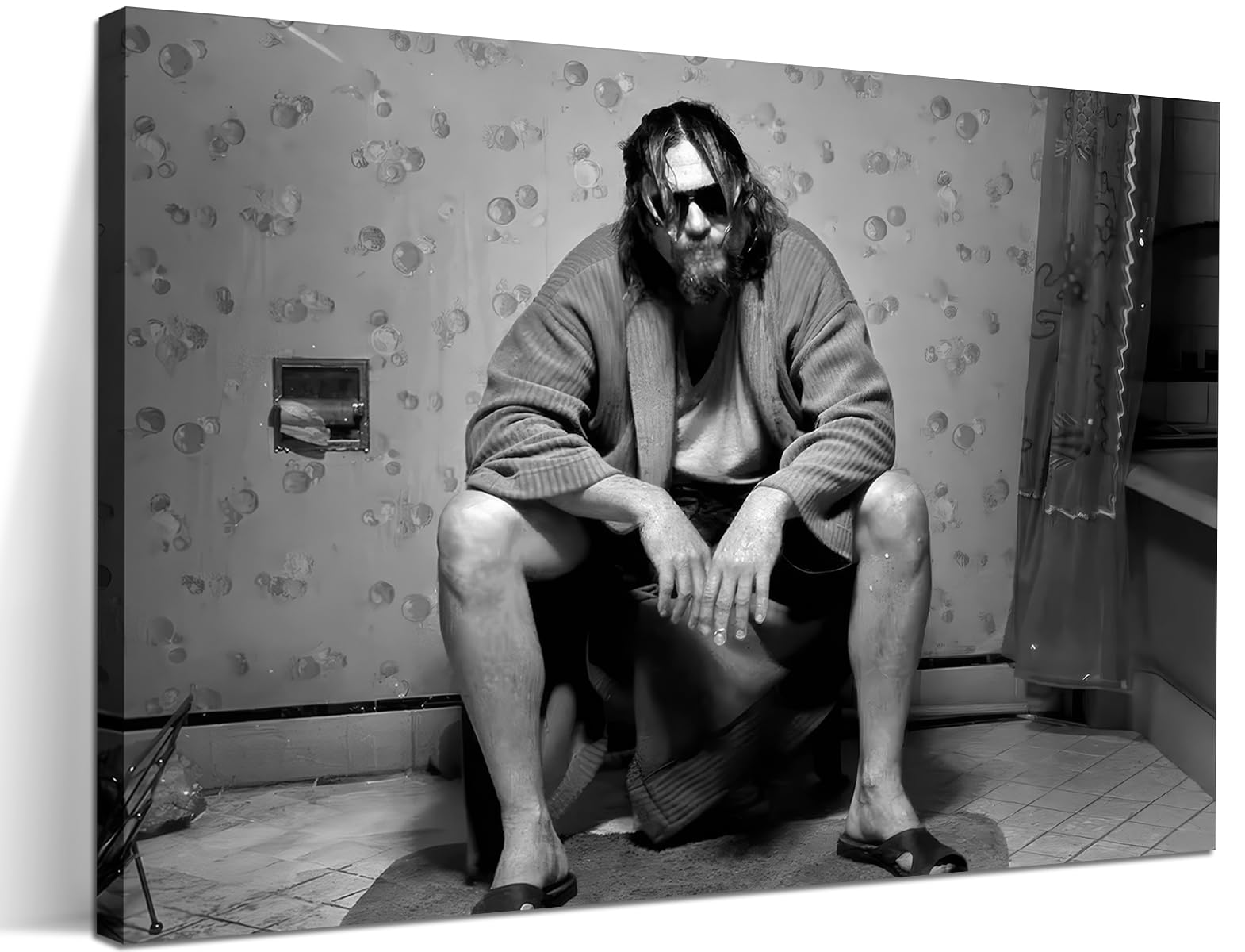 Funny Bathroom Wall Decor For Room Aesthetics - 90S Movie Posters Black And White Wall Art, Toilet Humour Amusing Bathroom Cool