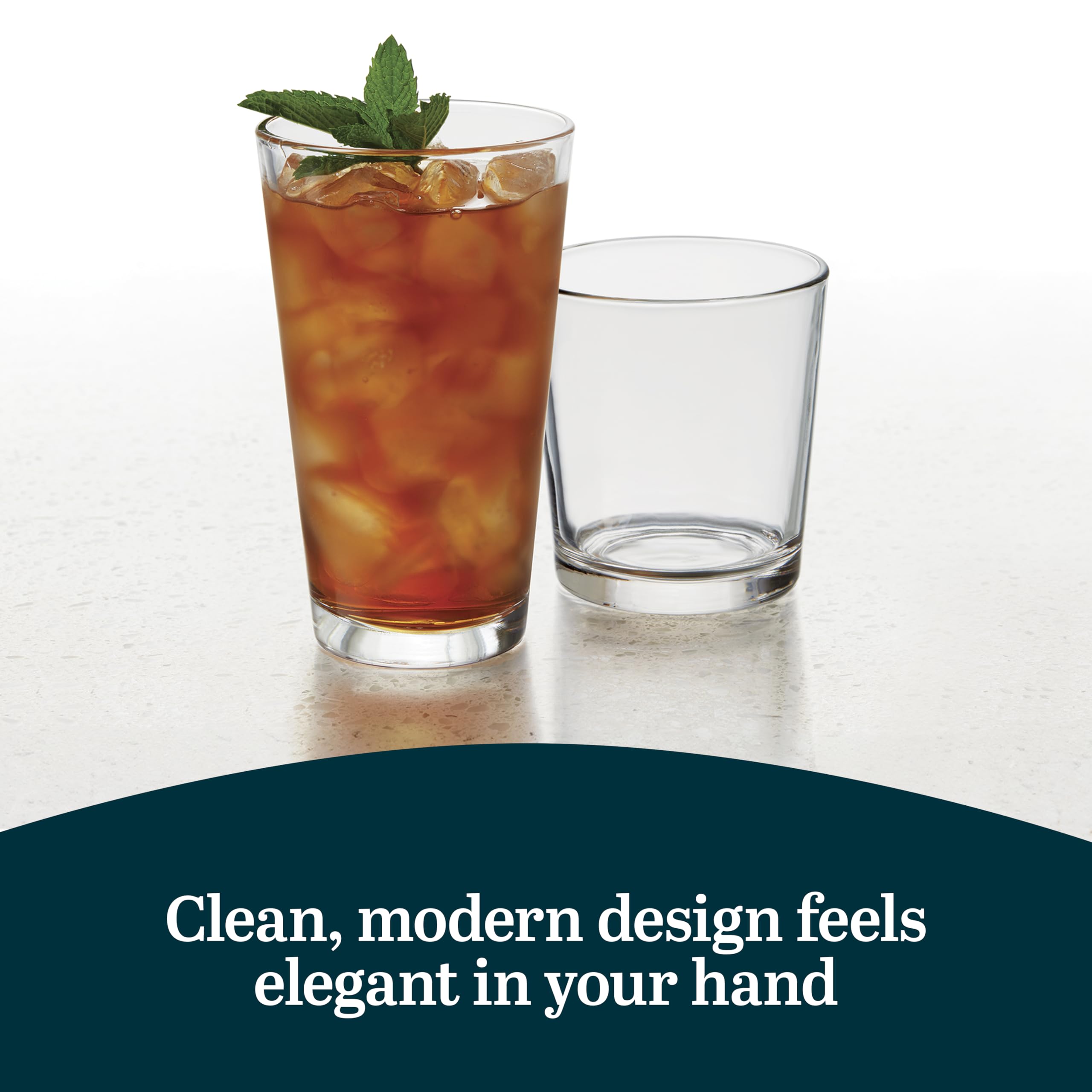 Libbey Flare Tumbler And Rocks Glasses Set, Stylish Lead-Free Drinking Glasses Set Of 16, Versatile Dishwasher Safe Kitchen Glas