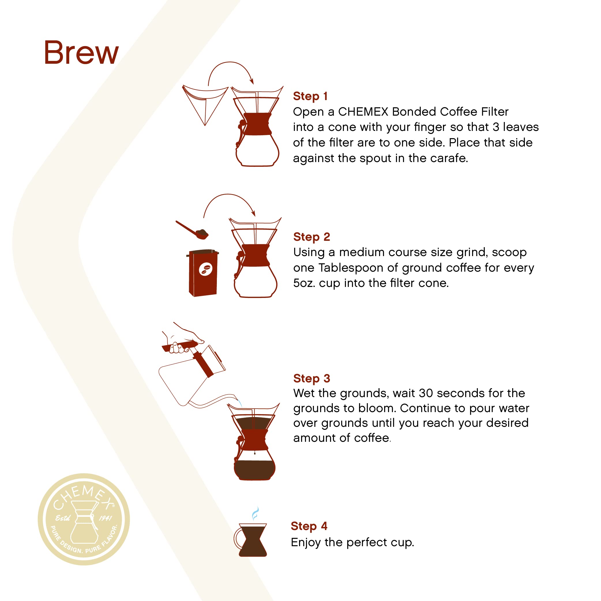 chemex Bonded Filter - Square - 100 ct - Exclusive Packaging