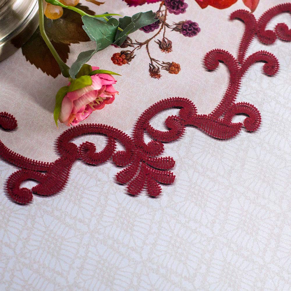 Artable Lace Spring Table Cloth Rectangle Fall Antique Flower Decor Macrame Tablecloth For Outdoor Farmhouse Rustic Kitchen Part