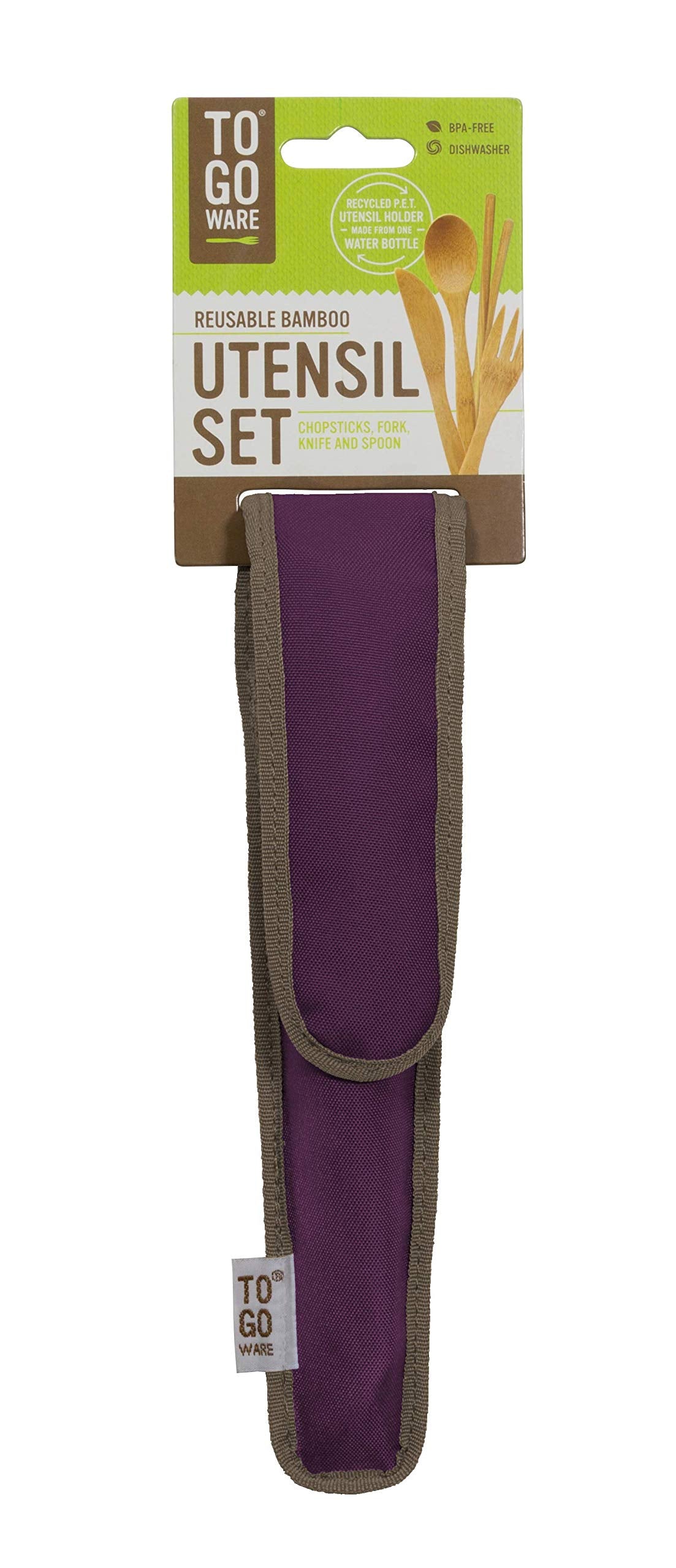 To Go Ware Bamboo Utensil Set Mulberry Dark Purple, 1 Ea