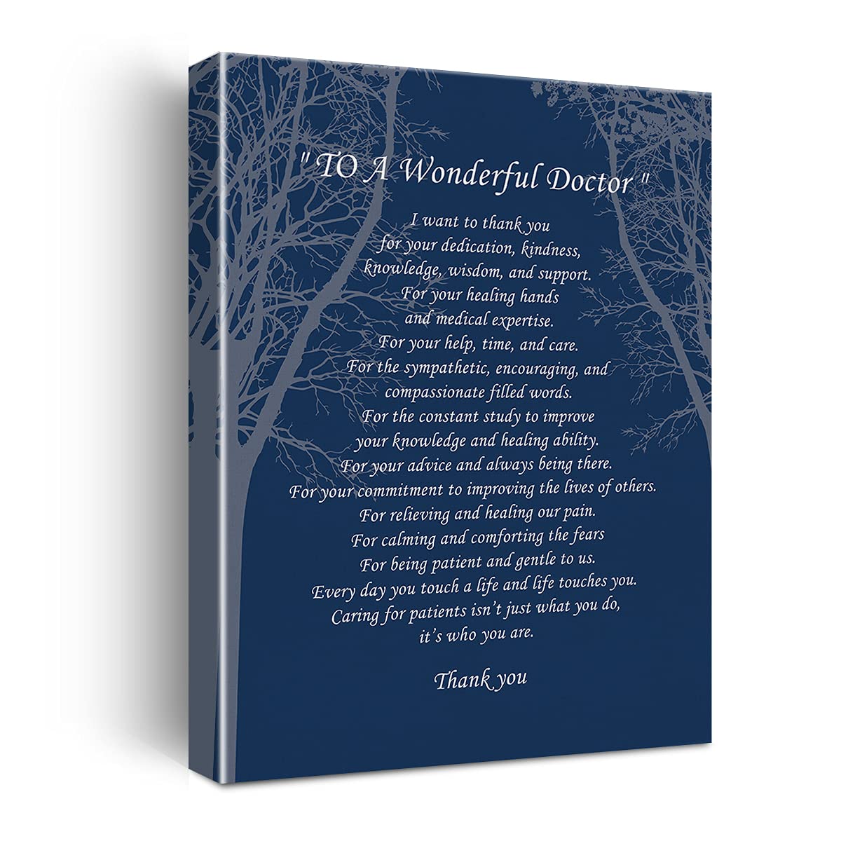 Doctor Gifts For Women Men Frame,A Wonderful Doctor Poem Poster Canvas Wall Art Painting Ready To Hang For Home/Office/Living Ro