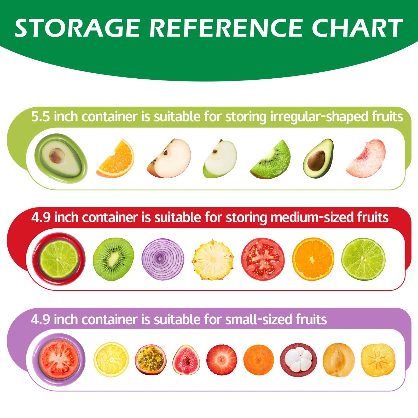 Baokua Avocado Saver And Tomato Holder - Set Of 4 Preventing Food Flavor Skewering Reusable Storage Containers For Fridge -Ideal