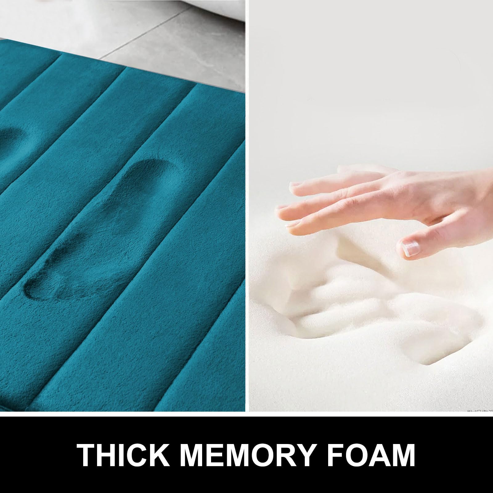 Colorxy Memory Foam Bath Mat 47X17, Ultra Soft And Absorbent Bathroom Rugs, Non-Slip, Machine Wash Dry, Thick Bath Rug Carpet Fo
