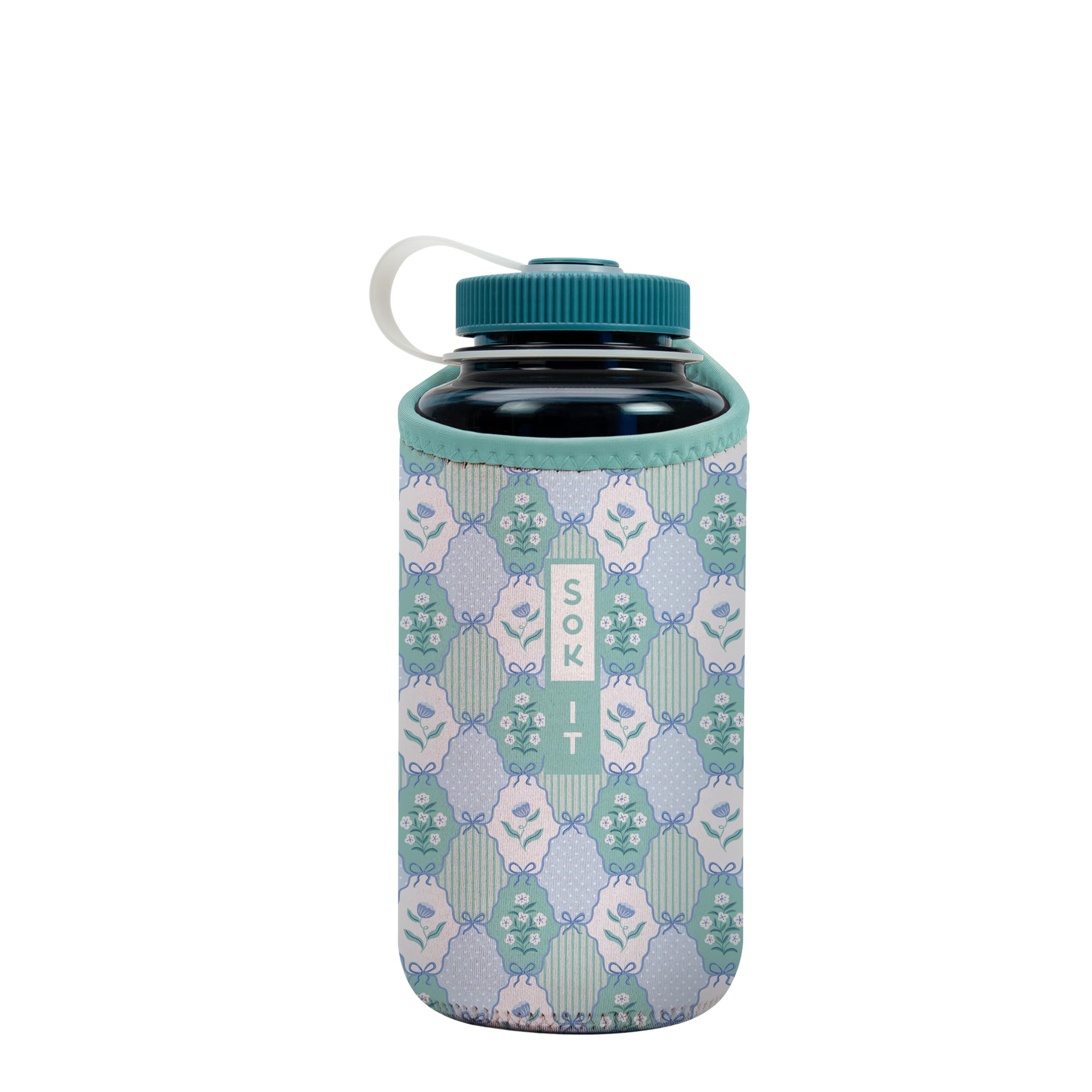 Sok It BotlSok Water Bottle Sleeve Insulated Neoprene Cover (Coquette Charm, Fits 32oz Nalgene)