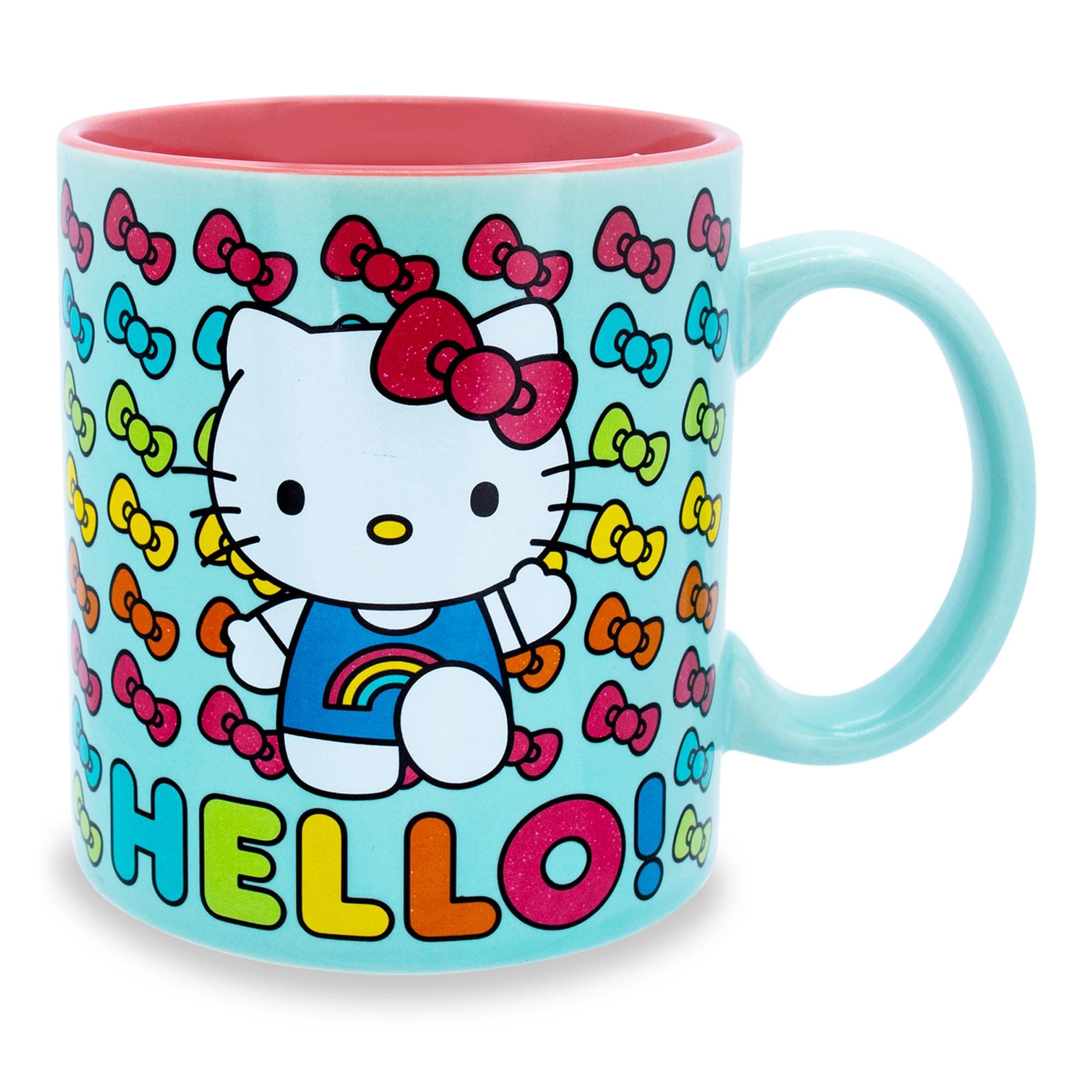 Sanrio Hello Kitty Hello Rainbows Ceramic Mug  Holds 20 Ounces