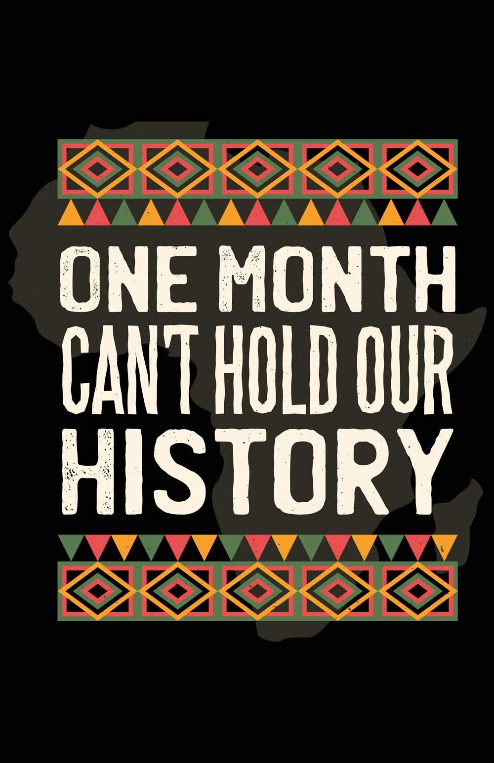 777 Tri-Seven Entertainment Black History Month Poster One Month Can'T Hold Our History Wall Art Print (11X17), Multicolor