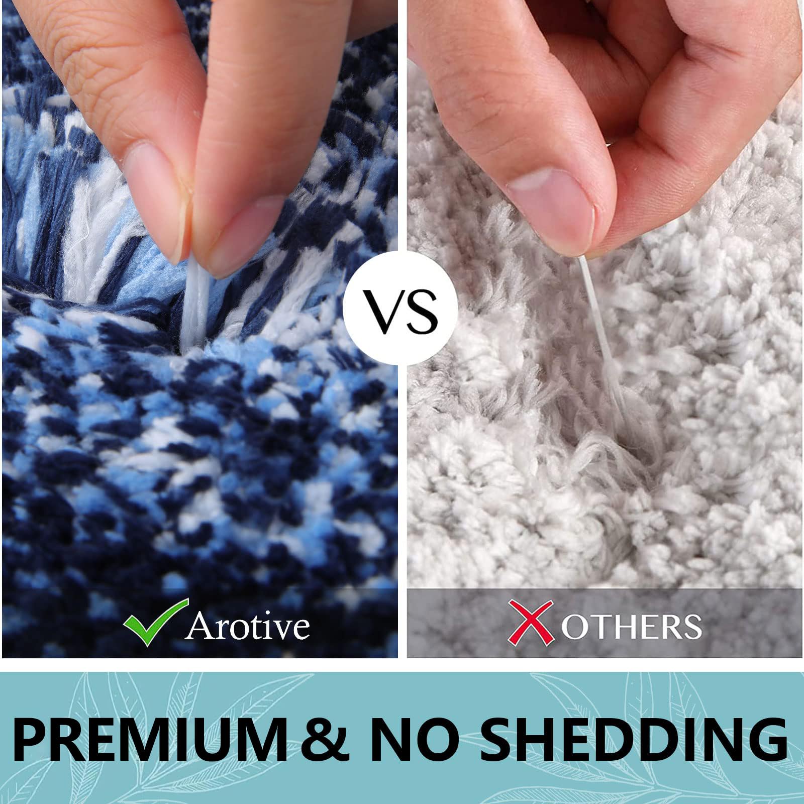 Arotive Microfiber Bathroom Rug Mat, Shaggy Soft And Absorbent Bath Rug, Non-Slip, Thick Plush Bathroom Mat, Machine Washable Dr